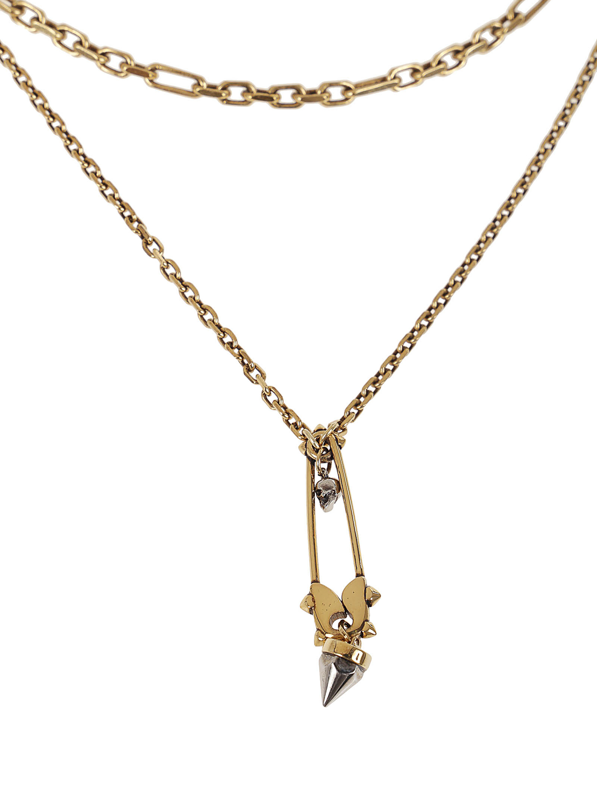 Alexander Mcqueen Punk stud necklace - Gold | 734758J160Z1334