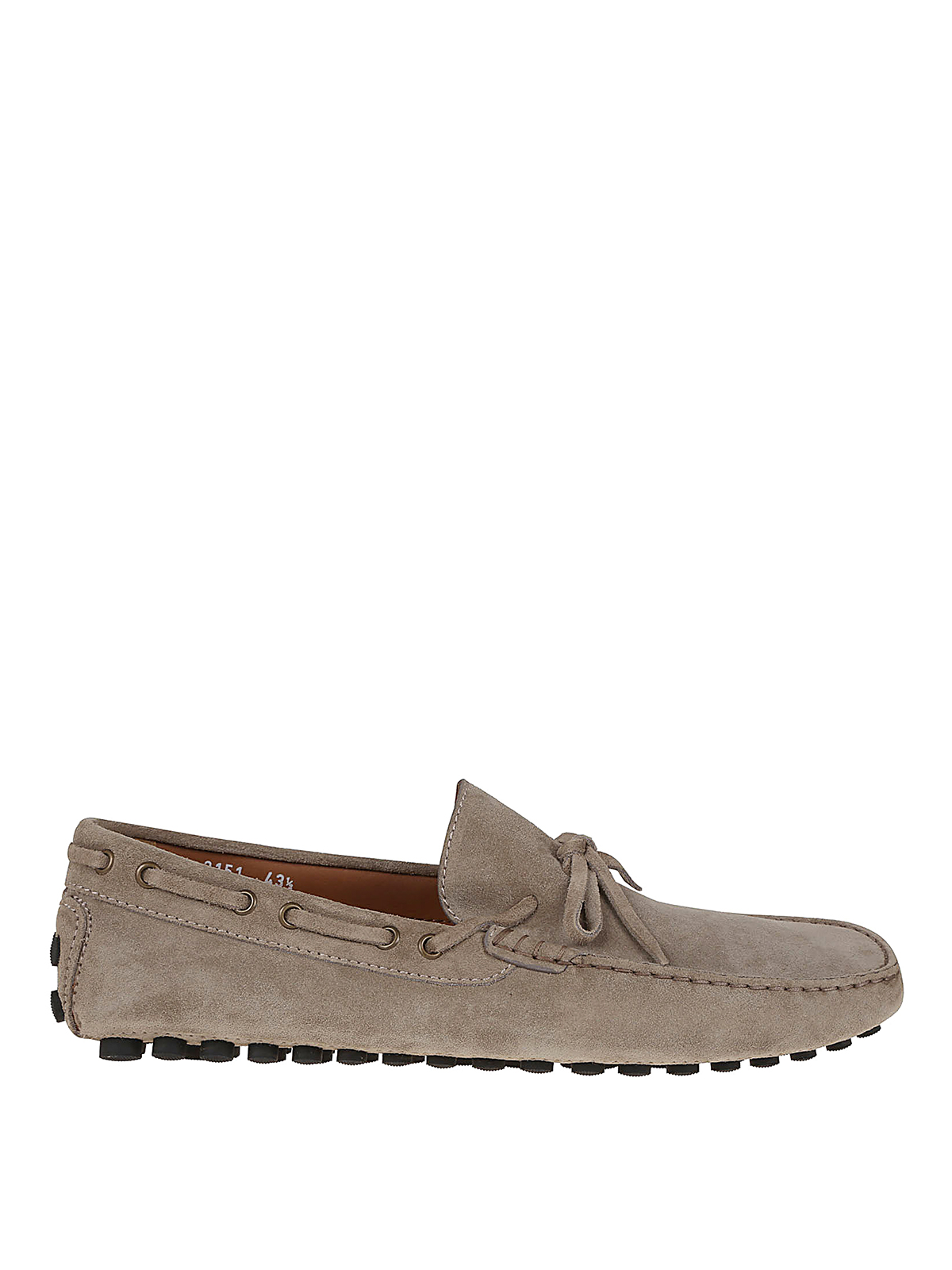 Doucal's Suede Leather Loafers In Wash Nut