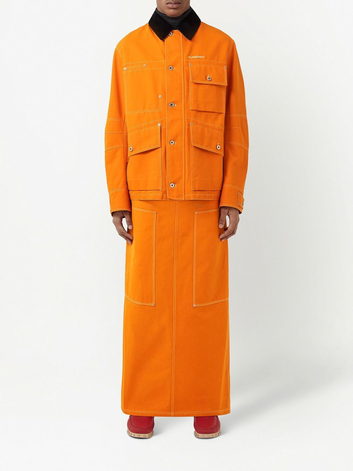 Burberry `waver` shirt jacket - Orange - Men|8063765 | thebs.com