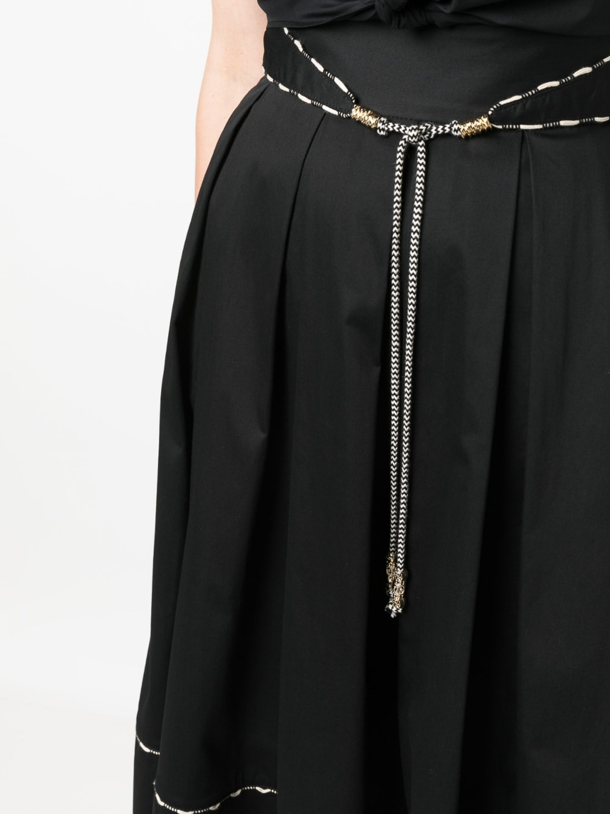 スカート ELISABETTA FRANCHI MIDI SKIRT Elisabetta Franchi Lace Midi Skirt In Black - Black