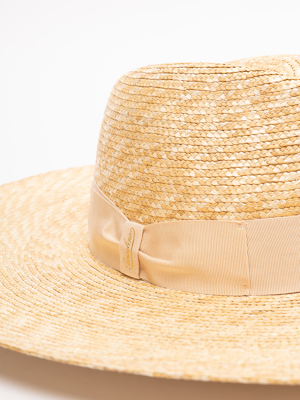 Shop Borsalino `sophie` Panama Hat In Nude & Neutrals