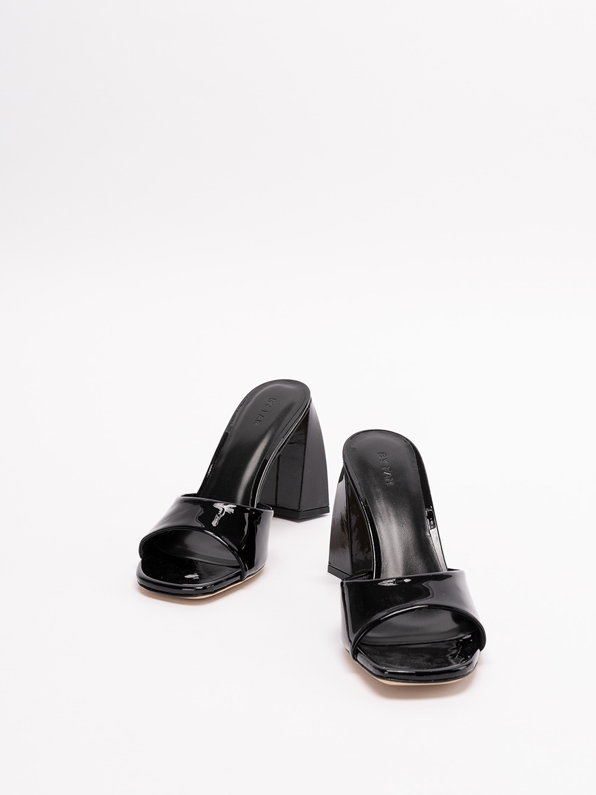 Shop By Far `michele` Heeled Mules In Black