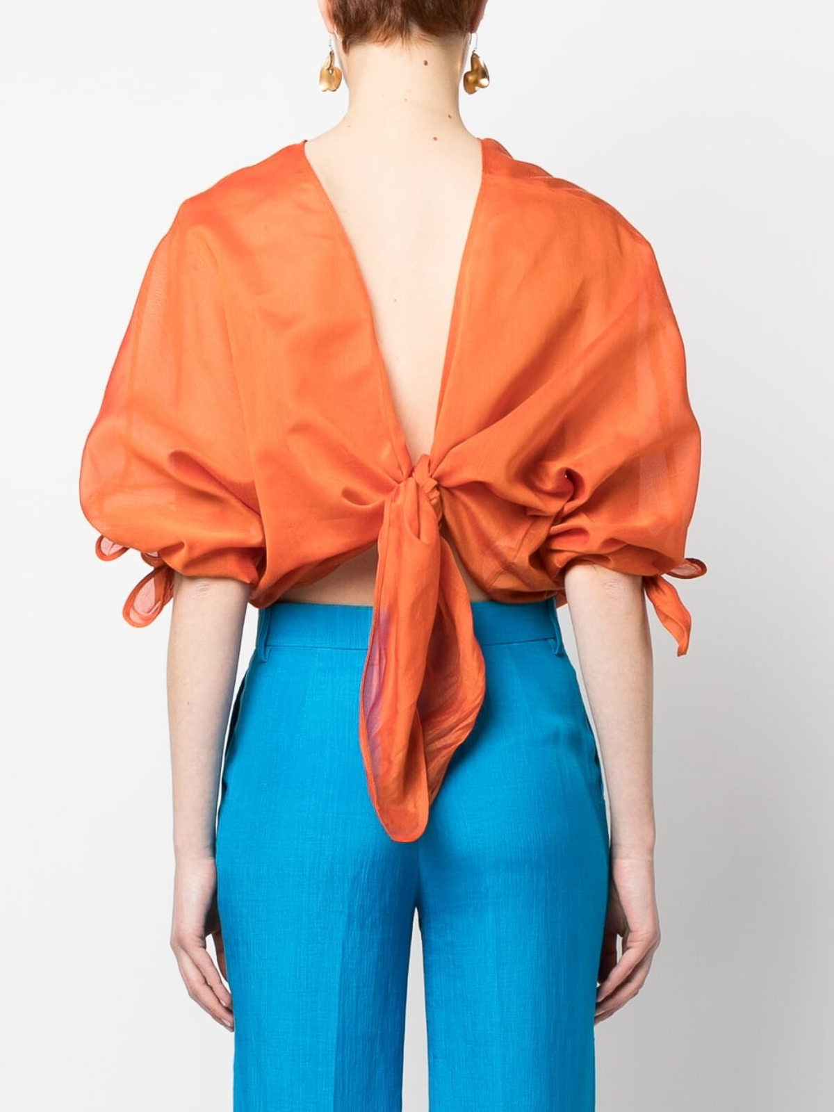 Shop Alberta Ferretti Blouse In Orange
