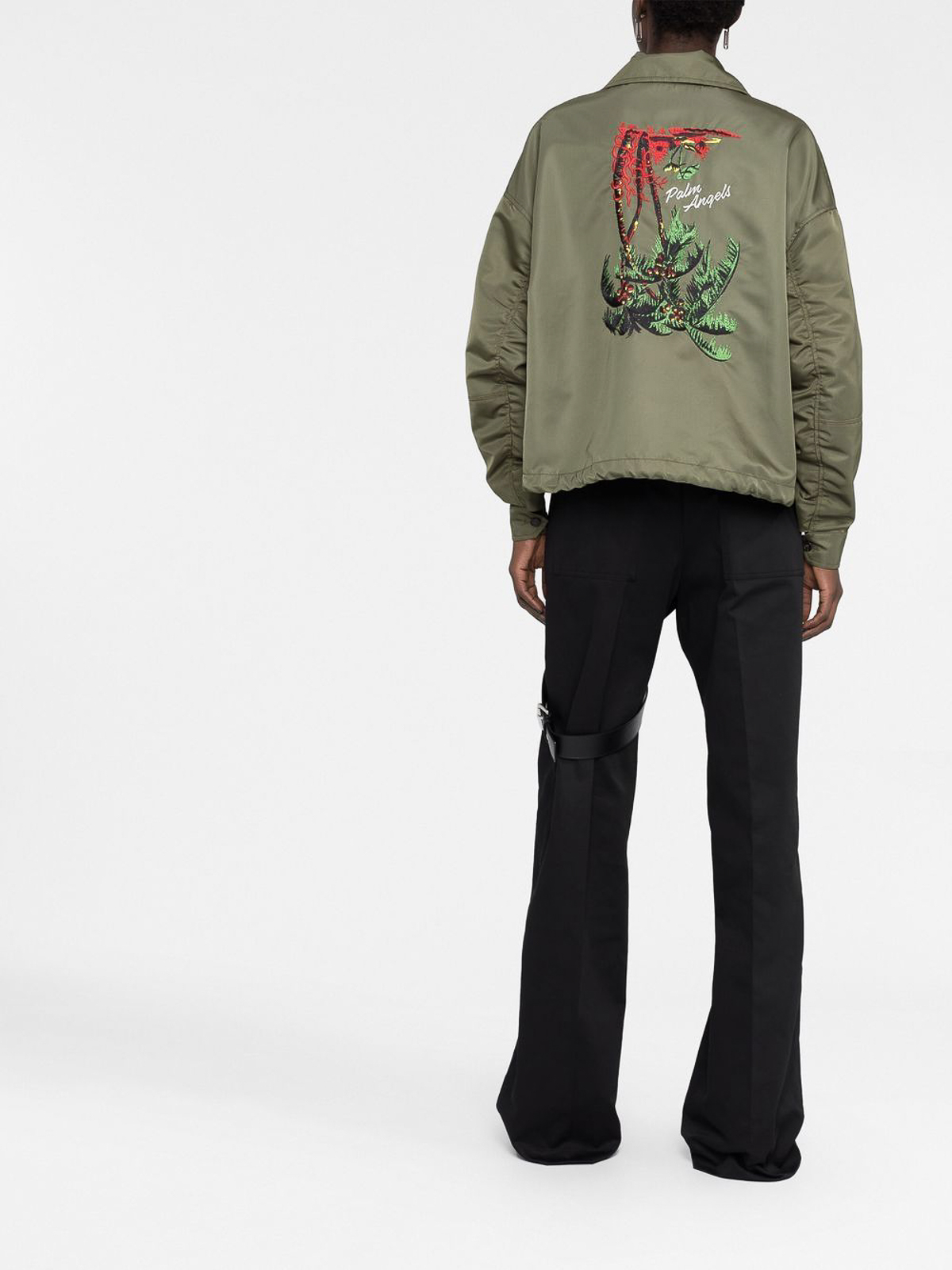 Shop Palm Angels Casual Jacket In Green