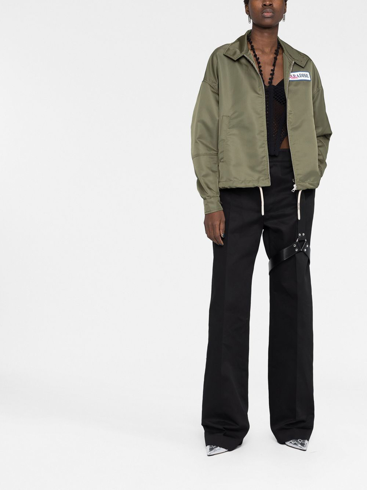 Shop Palm Angels Casual Jacket In Green