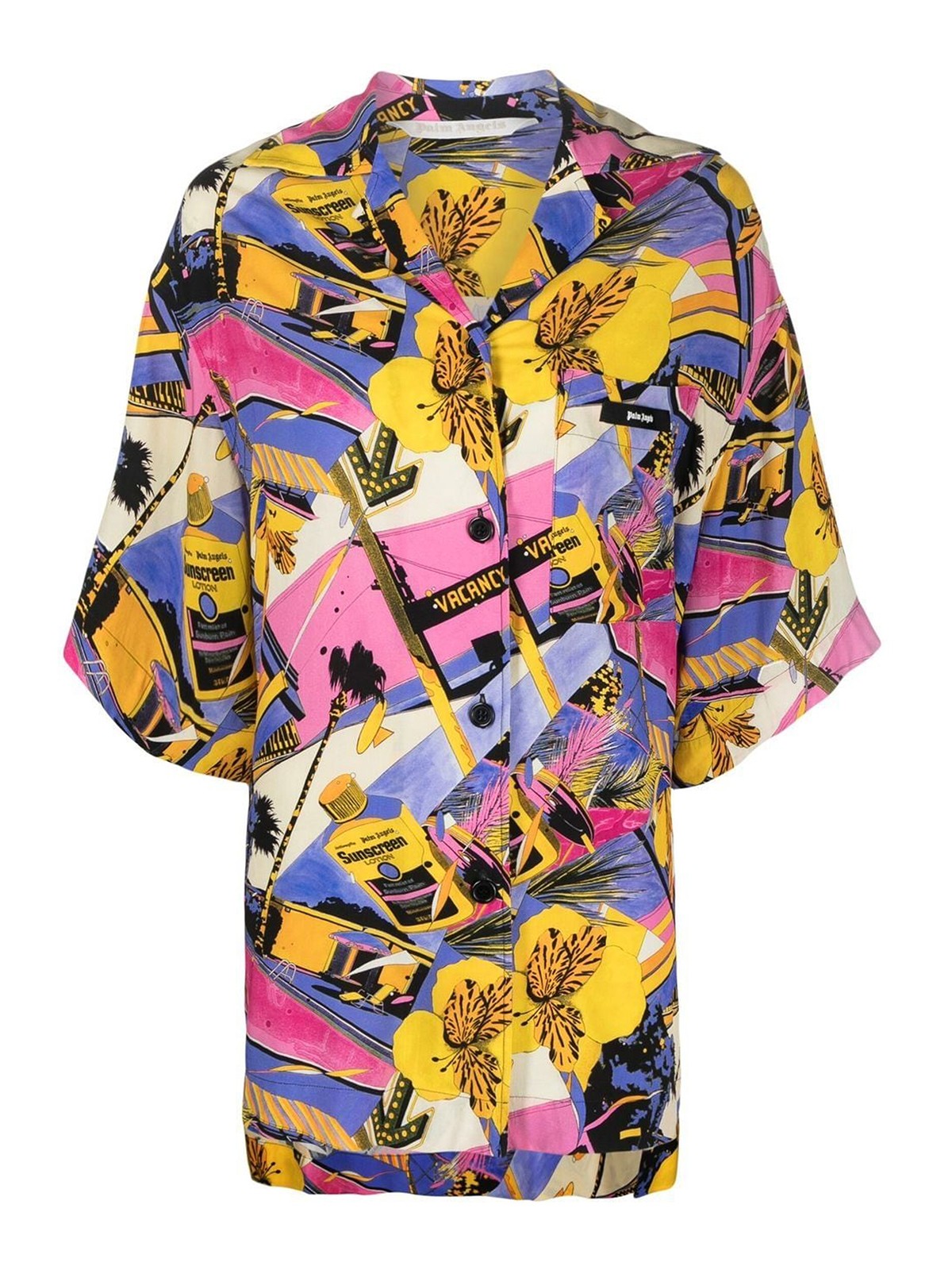 Shop Palm Angels Shirt In Multicolour