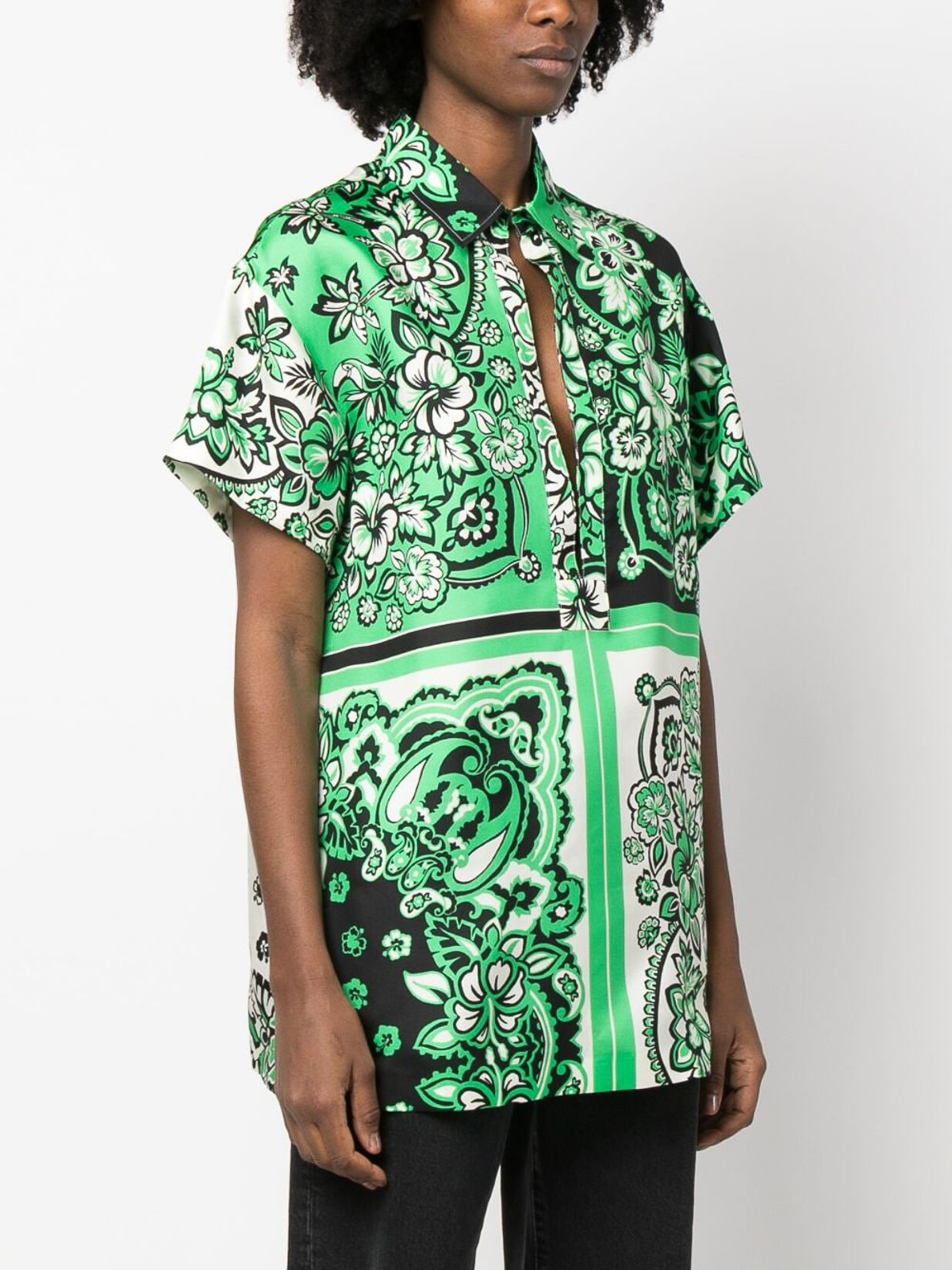 Shop Red Valentino Floreal Shirt In Green