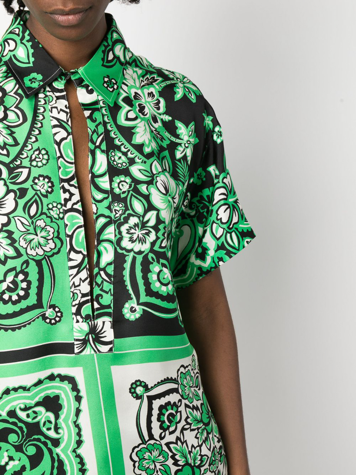 Shop Red Valentino Floreal Shirt In Green