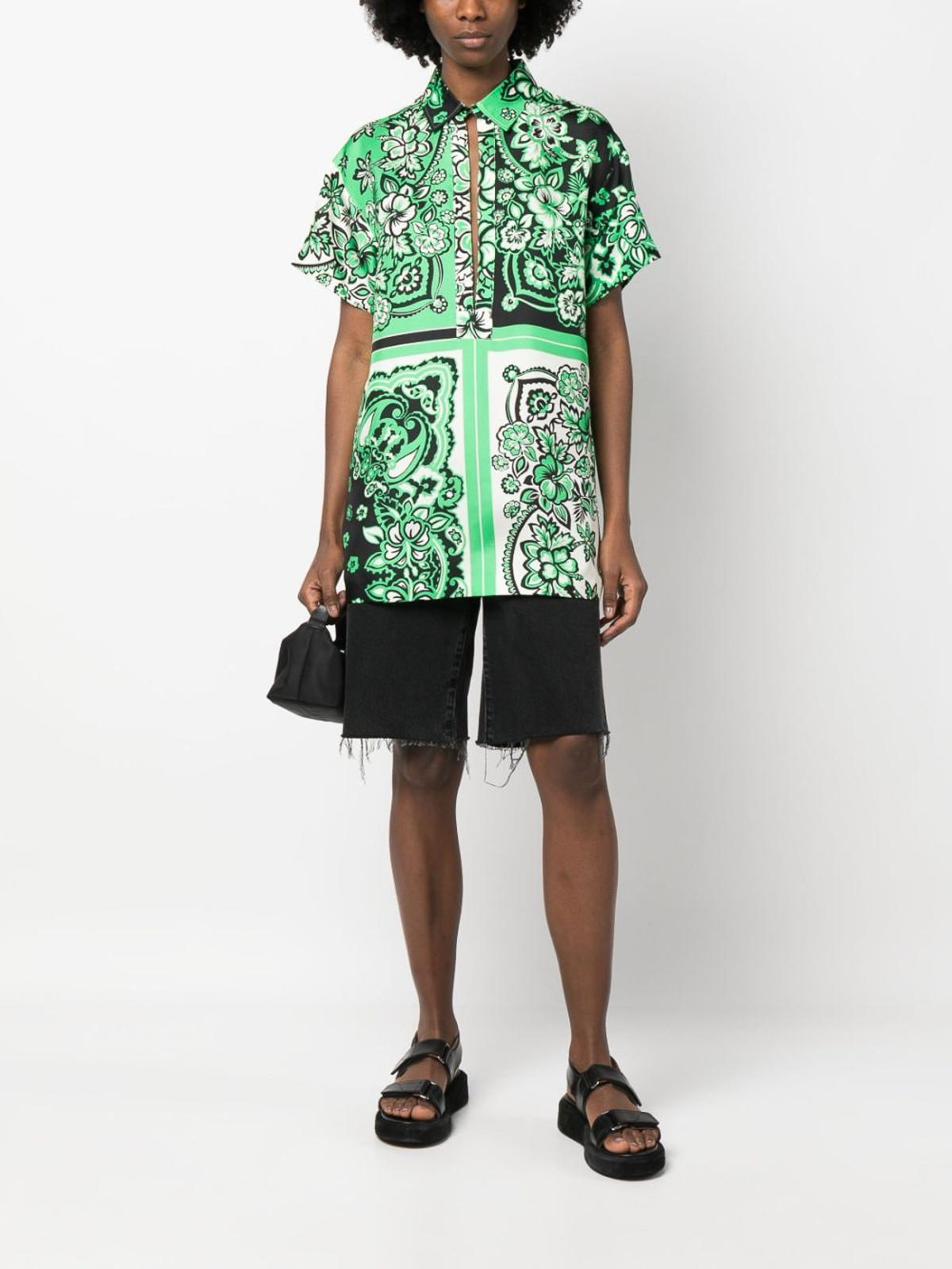 Shop Red Valentino Camisa Floreal In Green