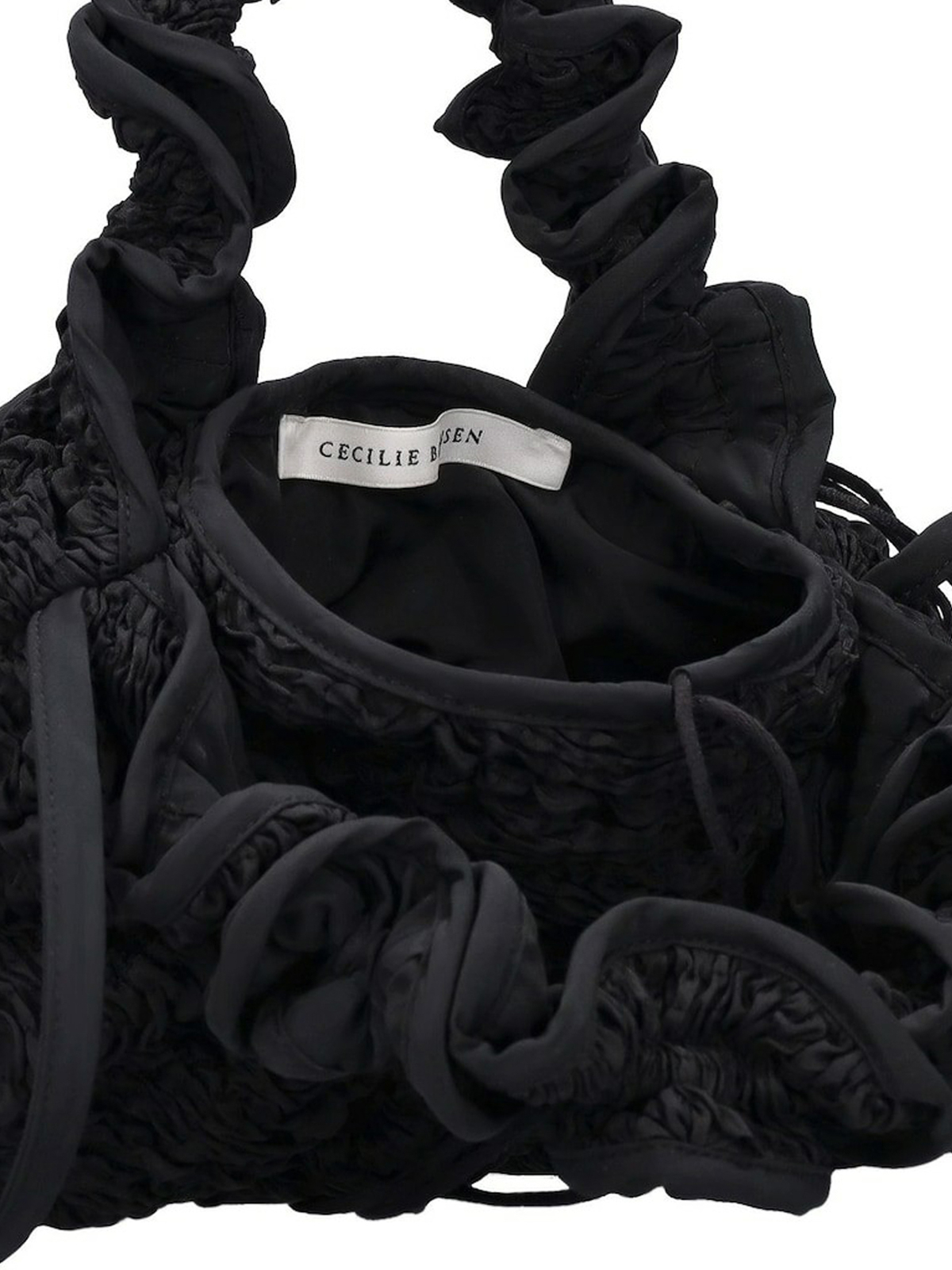 Cecilie Bahnsen Kiku bag smock faille black | 0123BAG45008999