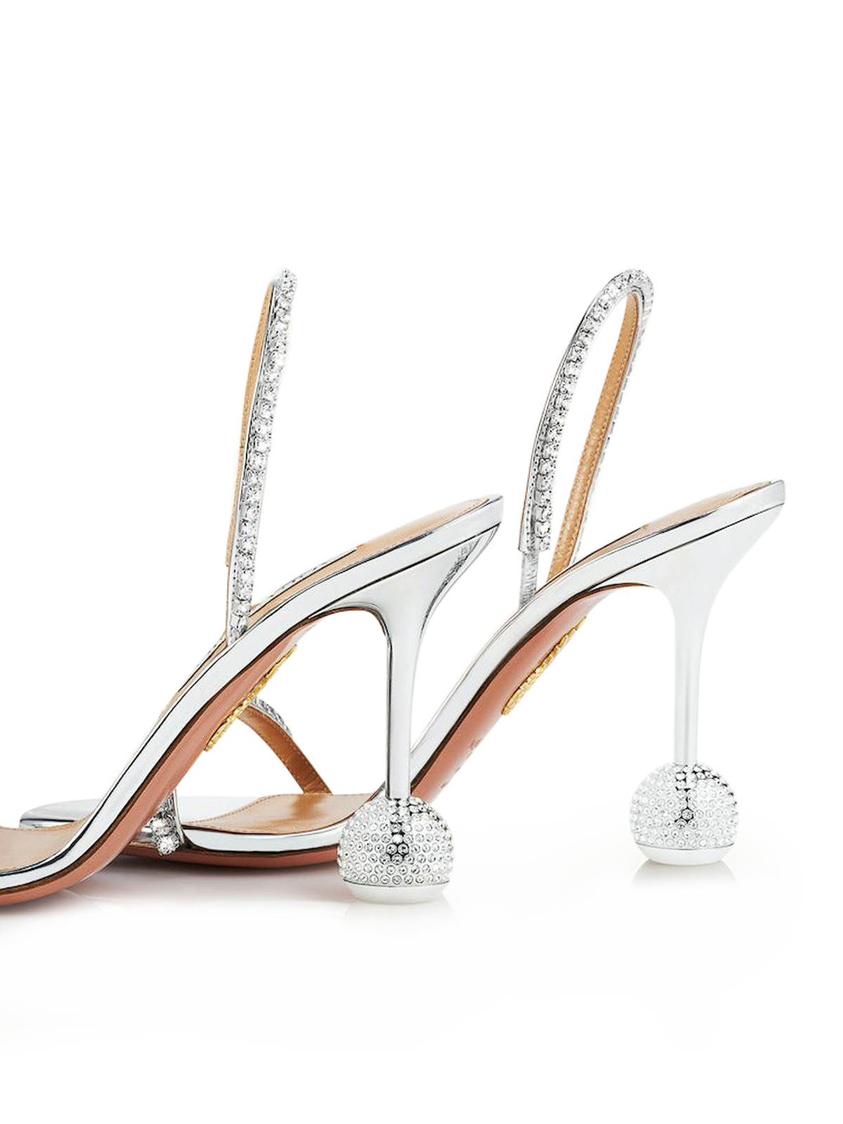 すえすえ Aquazzura Yes darling sandal 95 - Silver - Women