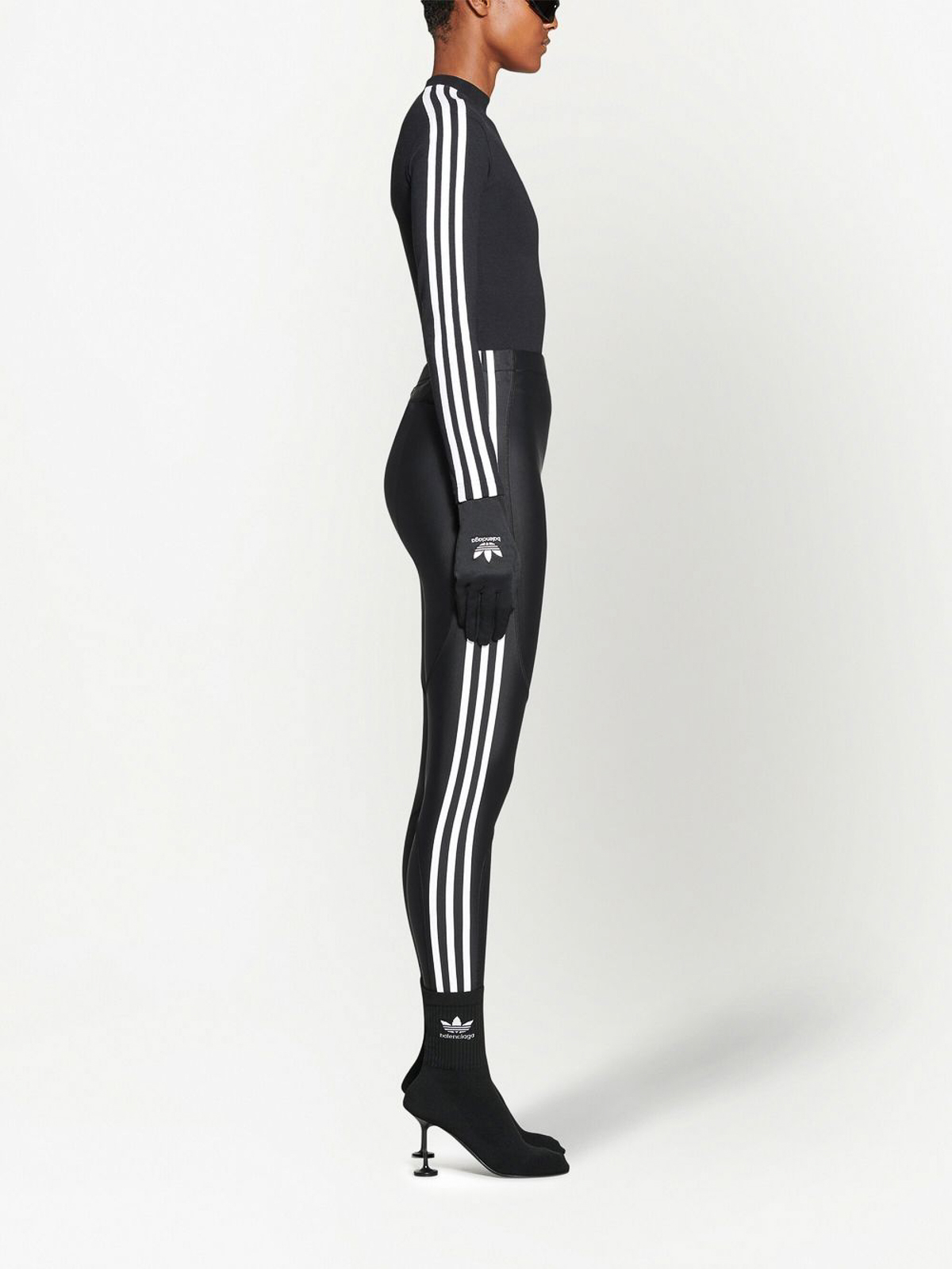 Shop Adidas Originals Logo Leggings In Black