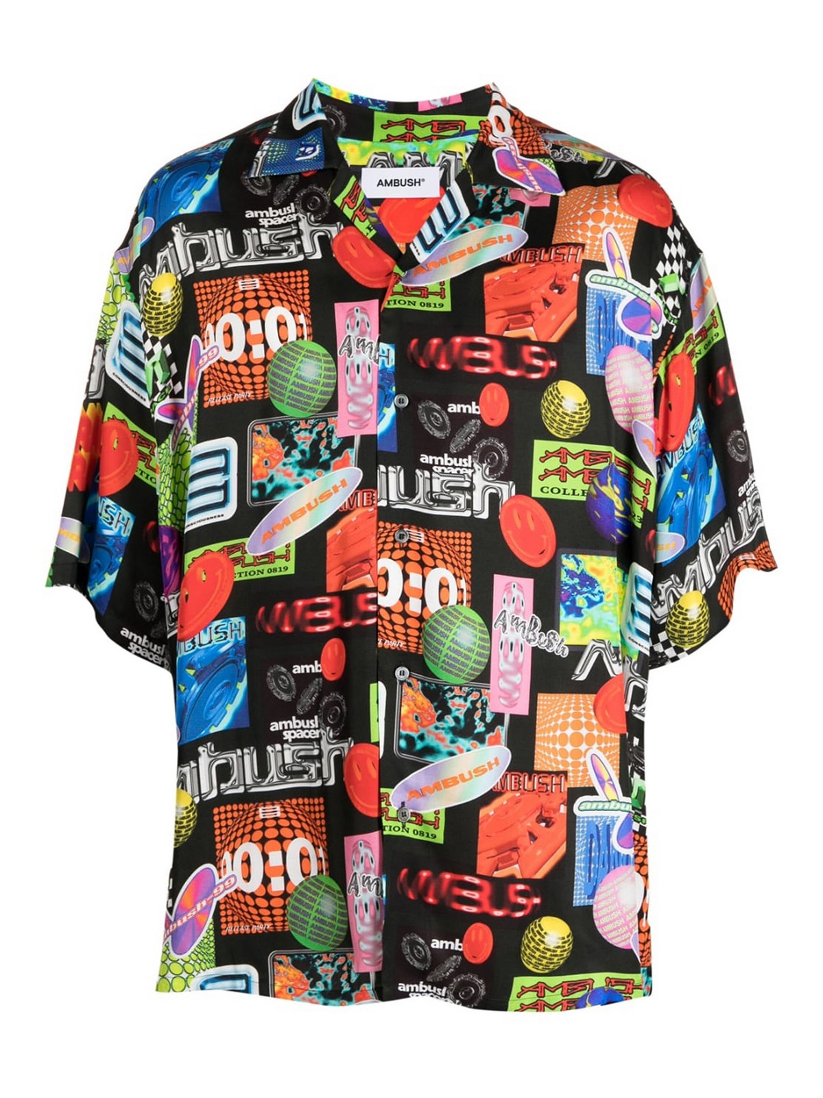 Shop Ambush Cotton Bowling Shirt In Multicolor