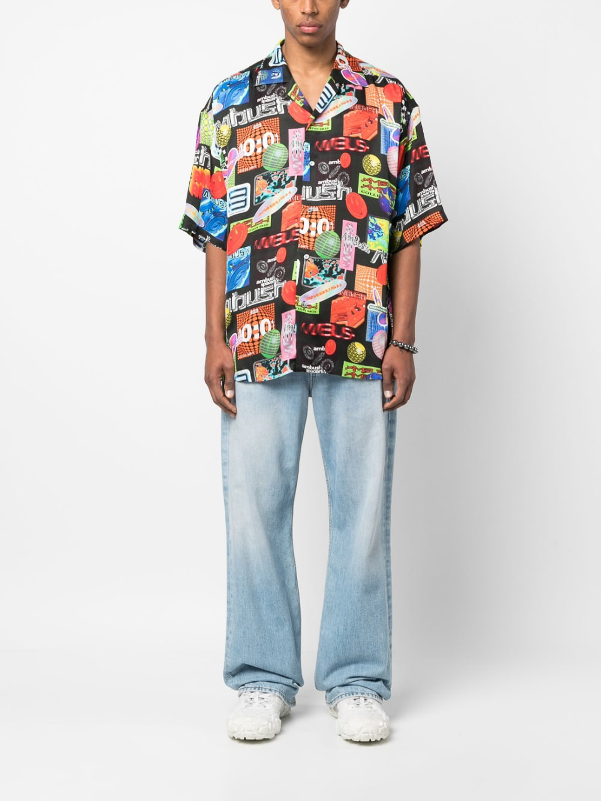 Shop Ambush Cotton Bowling Shirt In Multicolor