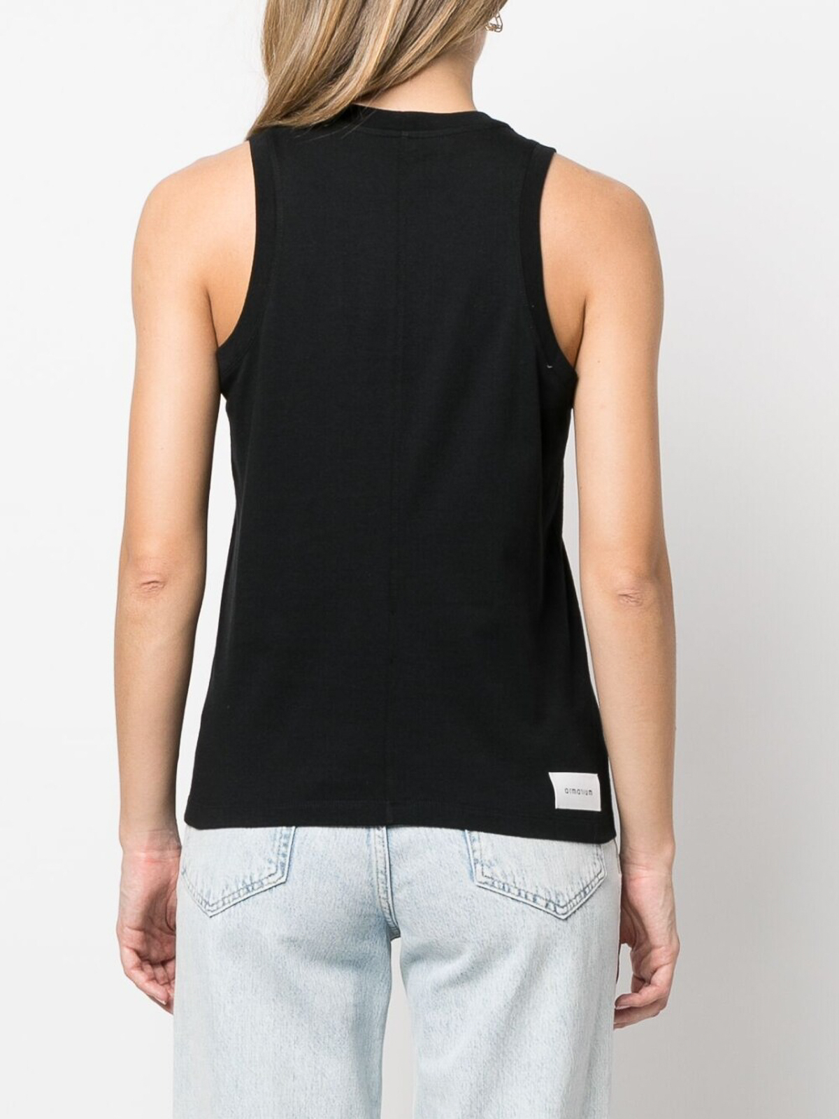 Shop Armarium Cotton Tank Top In Black