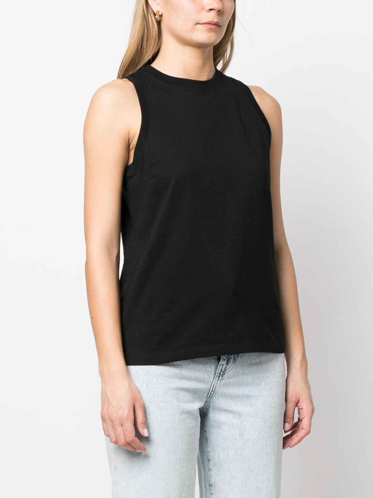 Shop Armarium Cotton Tank Top In Black