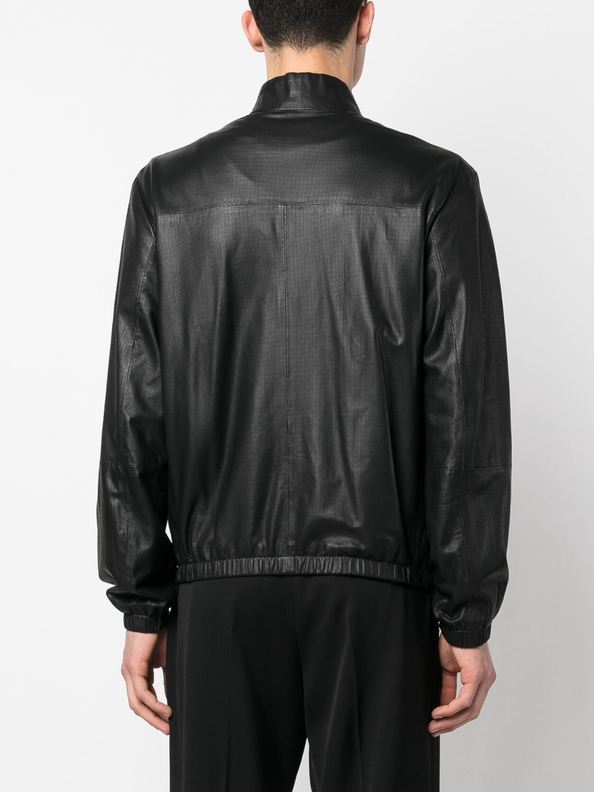 Emporio Armani Leather jacket - Black - Men|D41R86D1P86999