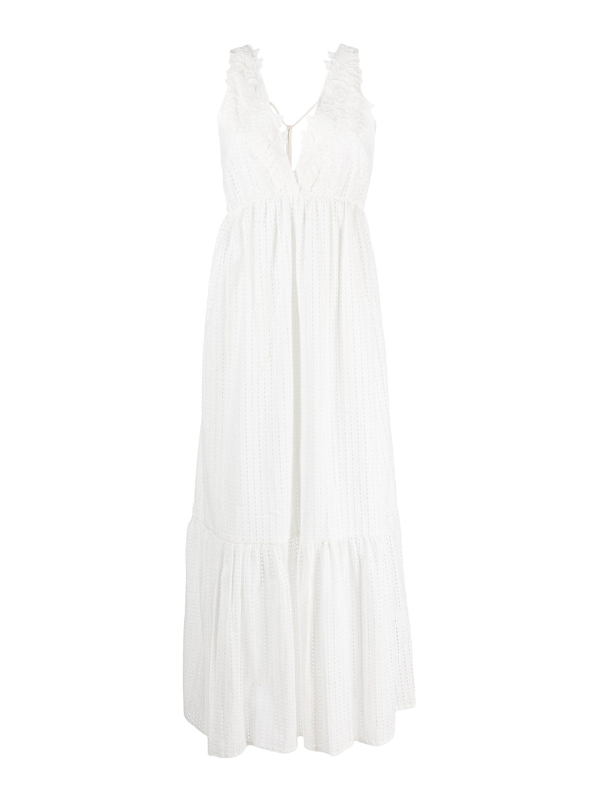 Ermanno Scervino Cotton Midi Dress In White