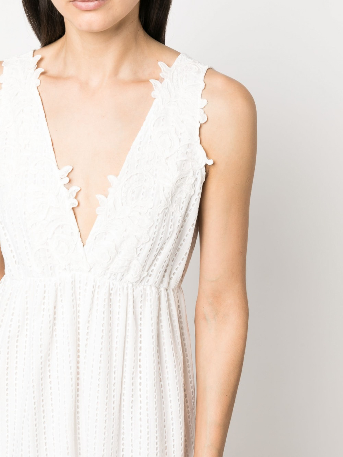 Shop Ermanno Scervino Cotton Midi Dress In White