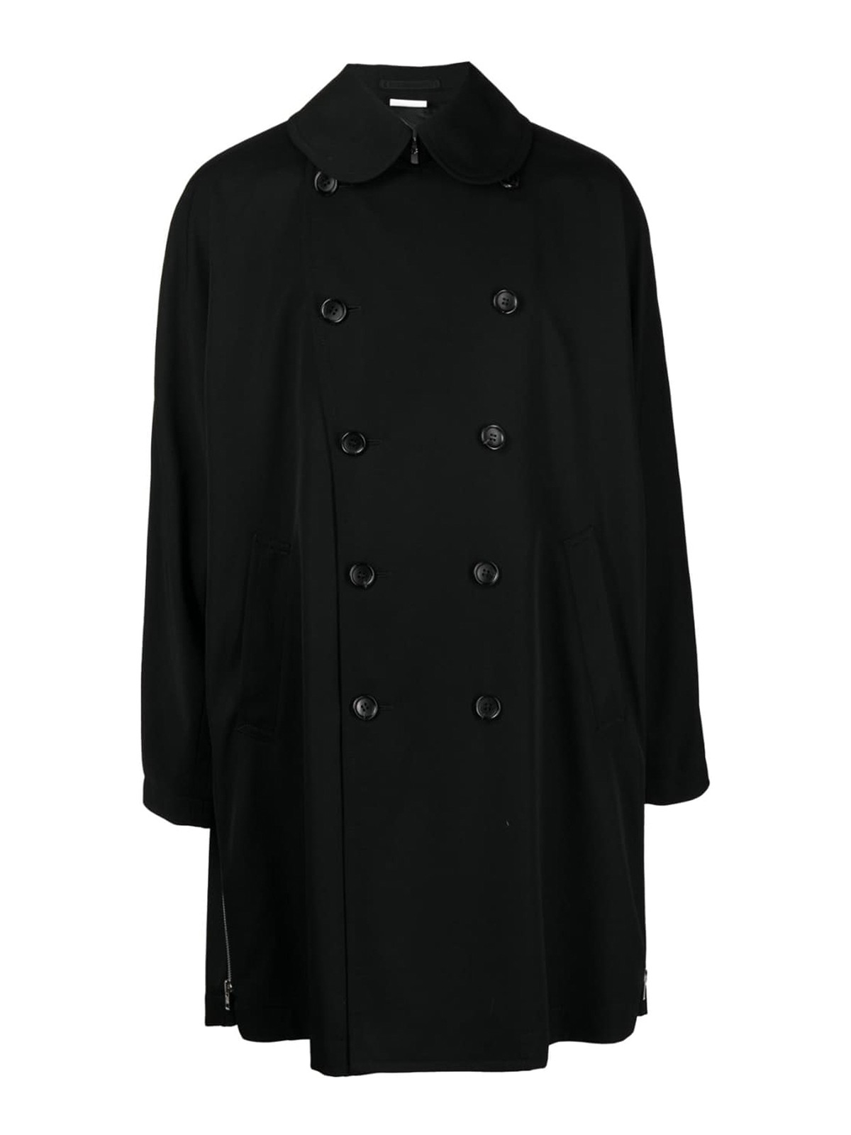 Shop Comme Des Garcons Hommes Plus Wool Coat In Black
