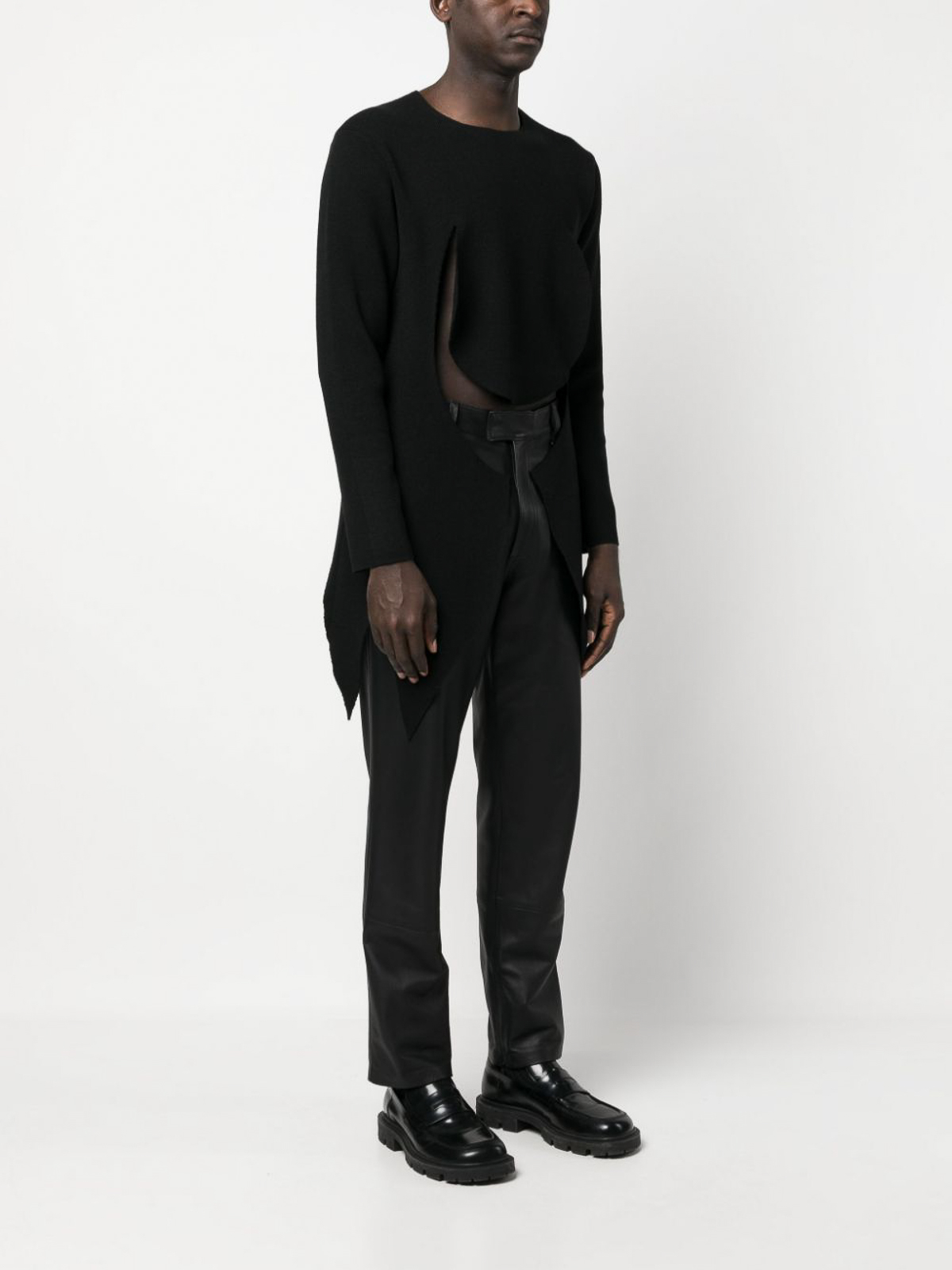 Shop Comme Des Garcons Hommes Plus Suéter Cuello Redondo - Negro In Black
