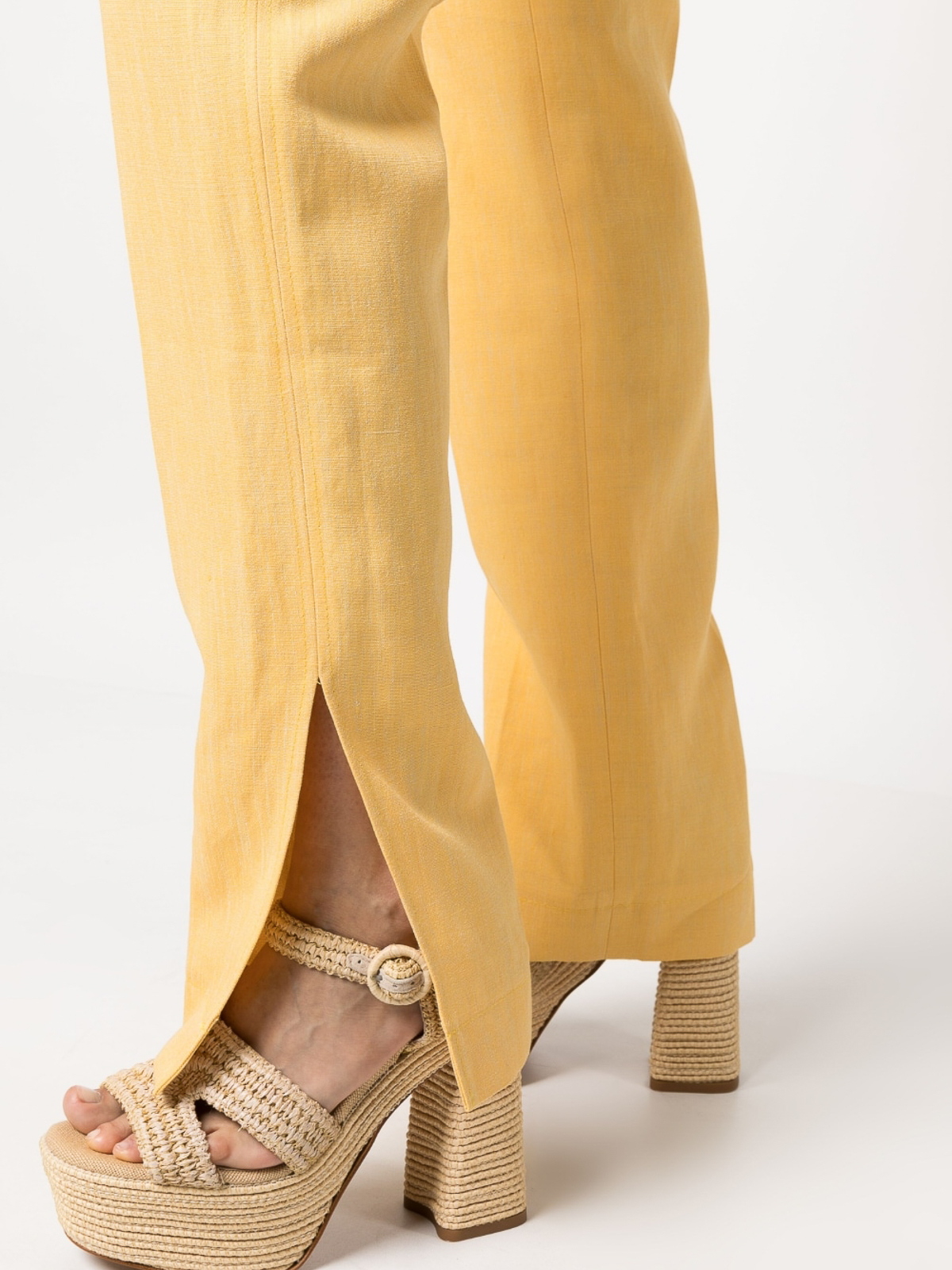 Jacquemus Tibau linen-blend trousers - Yellow