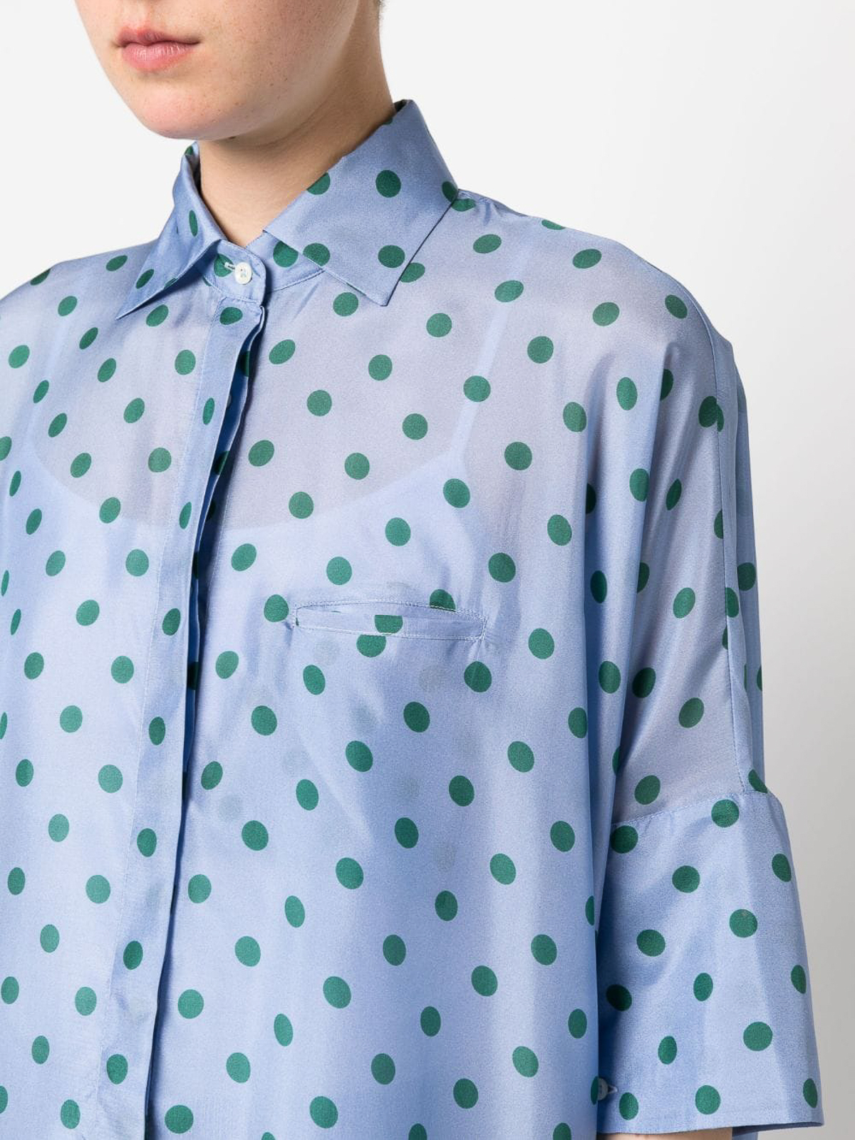 JEJIA シャツ Jejia カットアウト シャツ | ブルー | FARFETCH JP