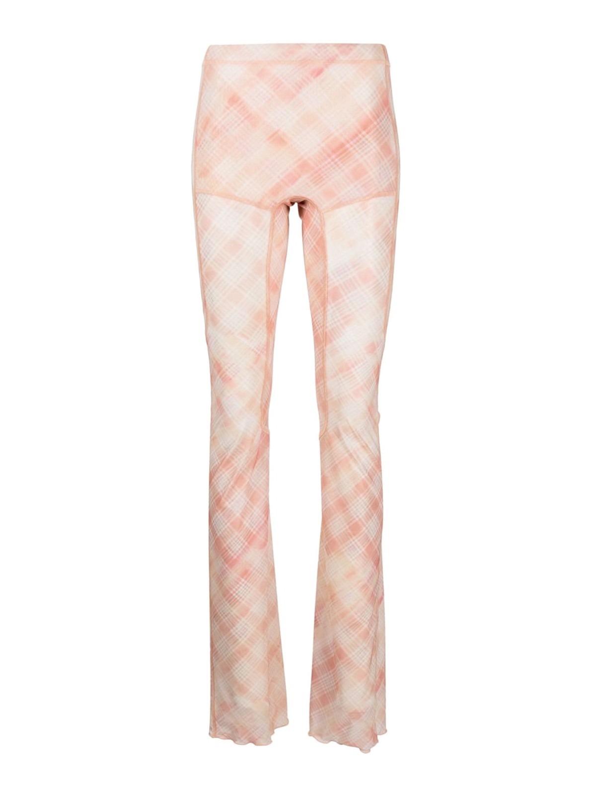 Shop Knwls Mesh Flared Leggings In Nude & Neutrals