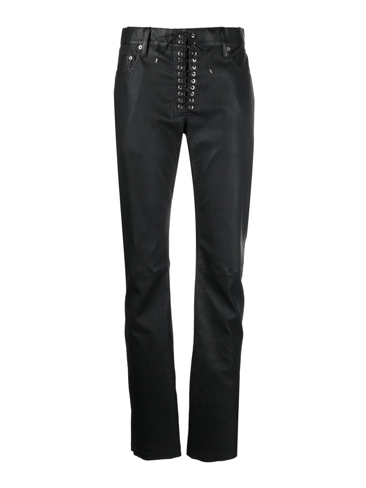 Shop Ludovic De Saint Sernin Pantalones De Cuero - Negro In Black