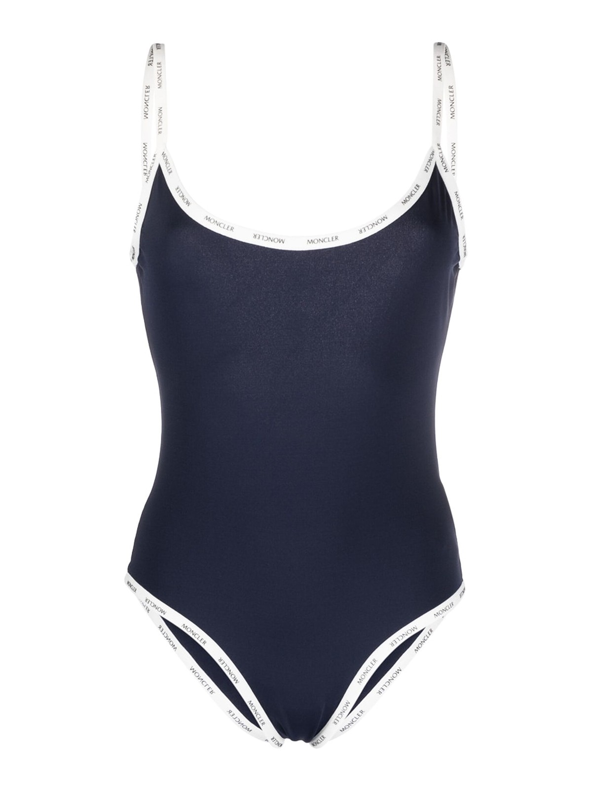 Shop Moncler Swimsuit In Blue