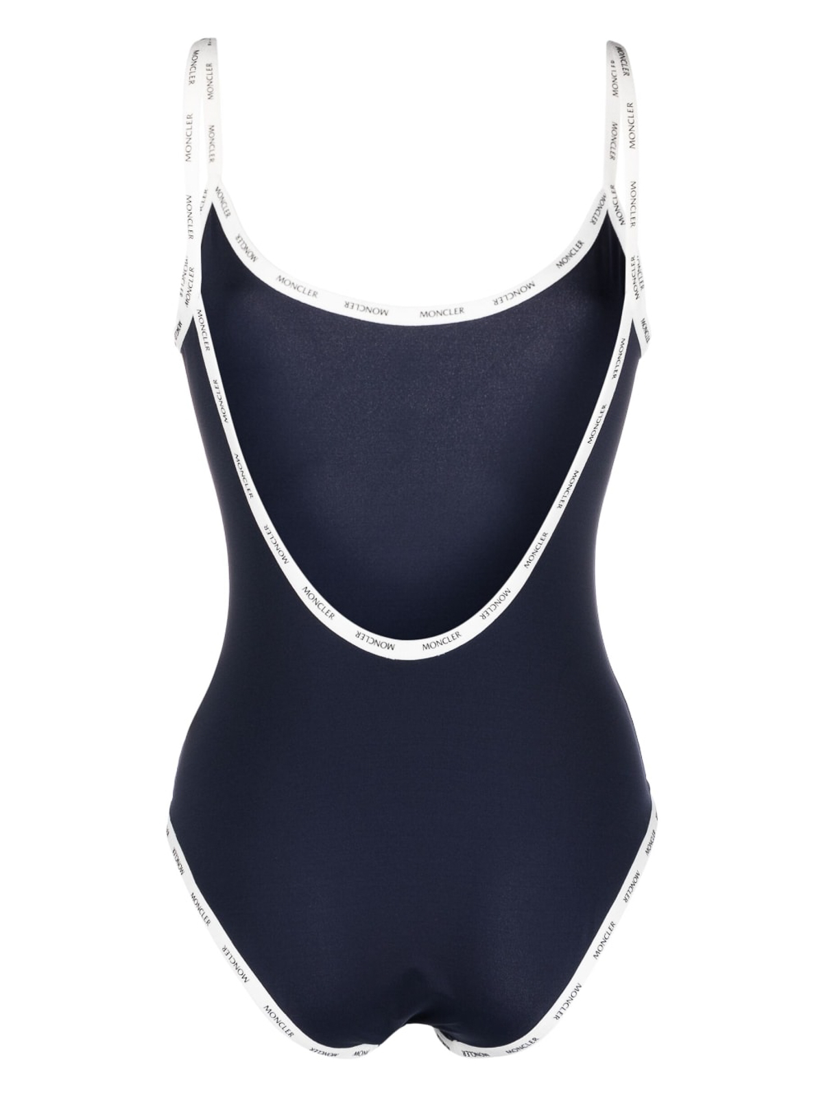 Shop Moncler Swimsuit In Blue