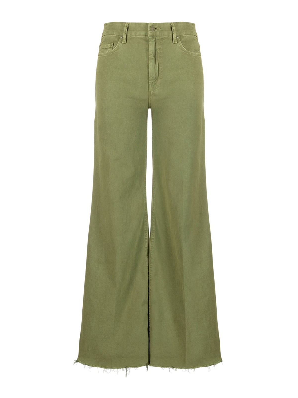 Shop Mother Jeans Acampanados - Verde In Green