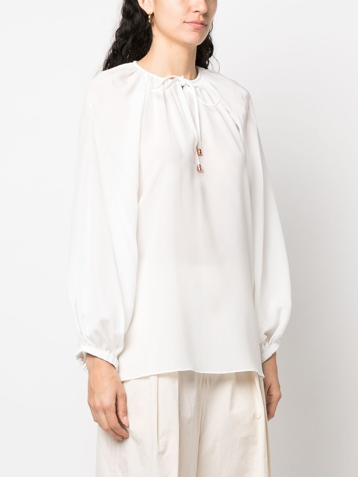 Shop Phaeonia Anita Long Sleeves Blouse In White