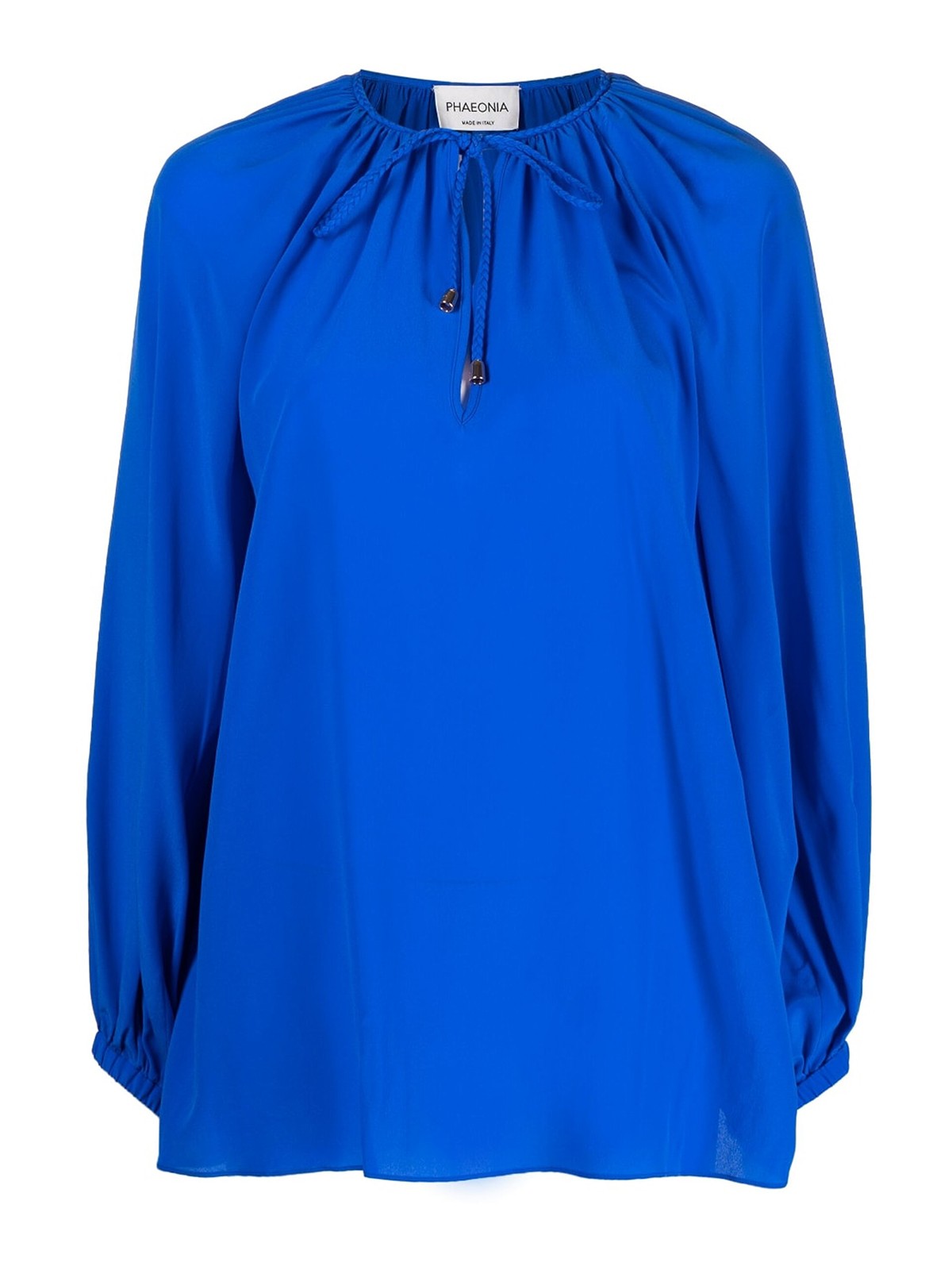 Shop Phaeonia Anita Long Sleeves Blouse In Azul