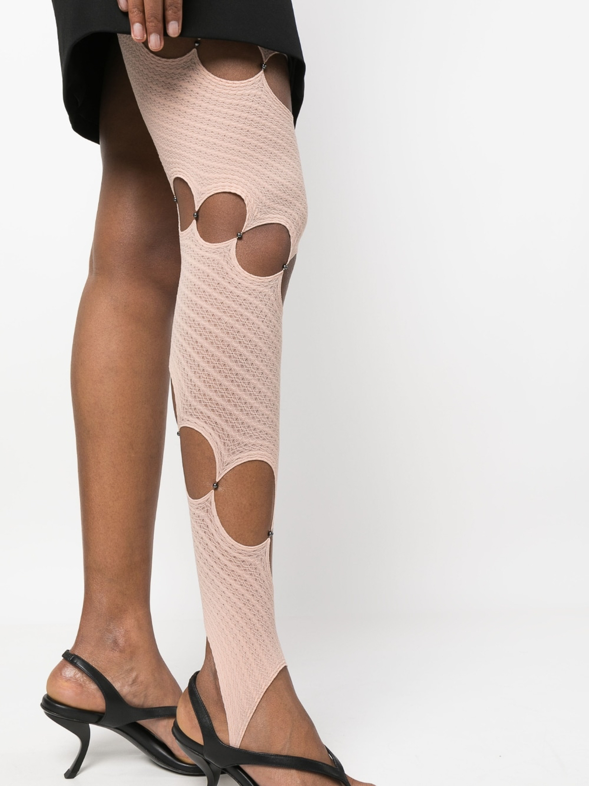  Leggings With Fishnet Cutouts