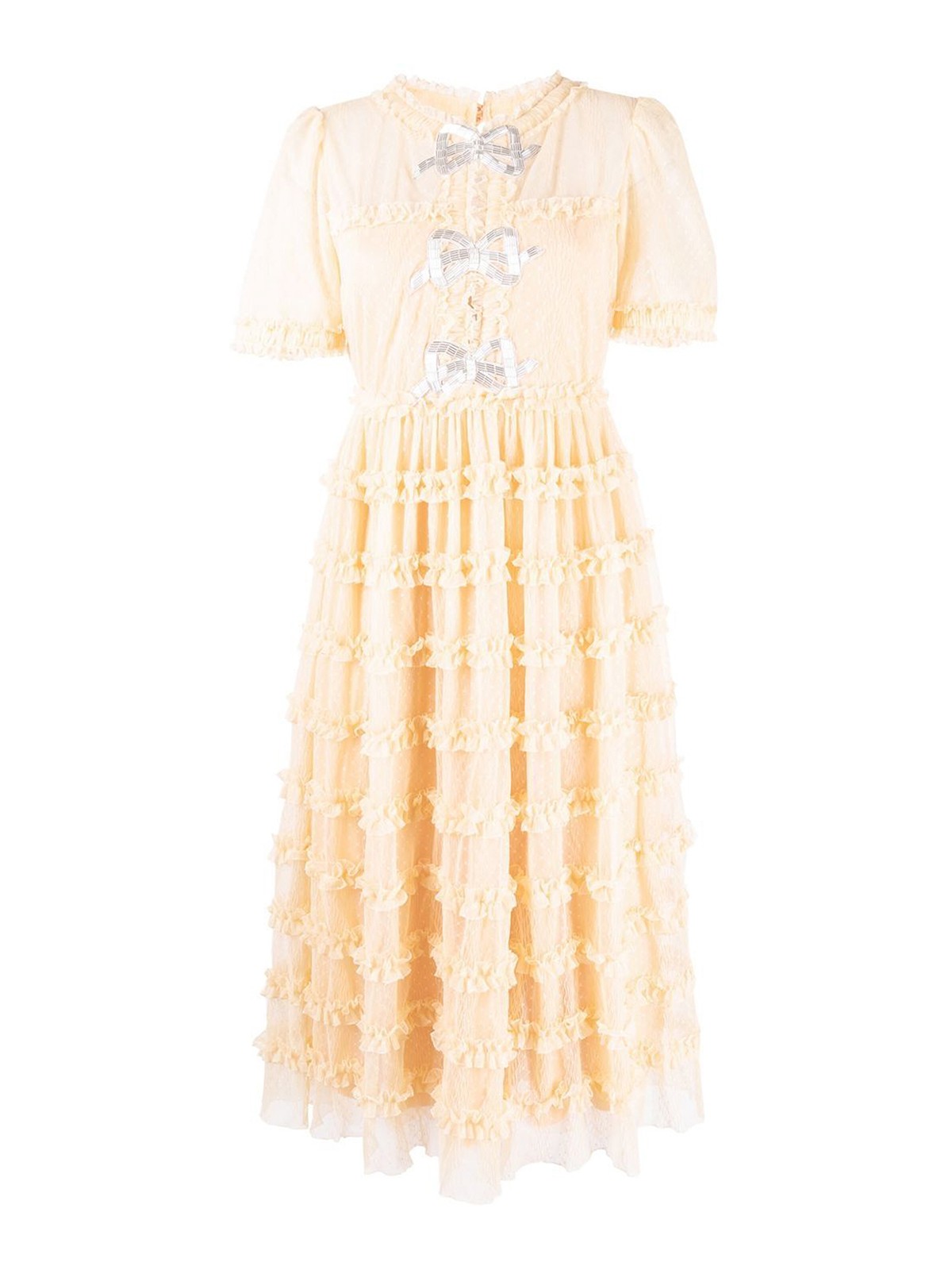 Shop Saloni Camille Long Dress In Yellow