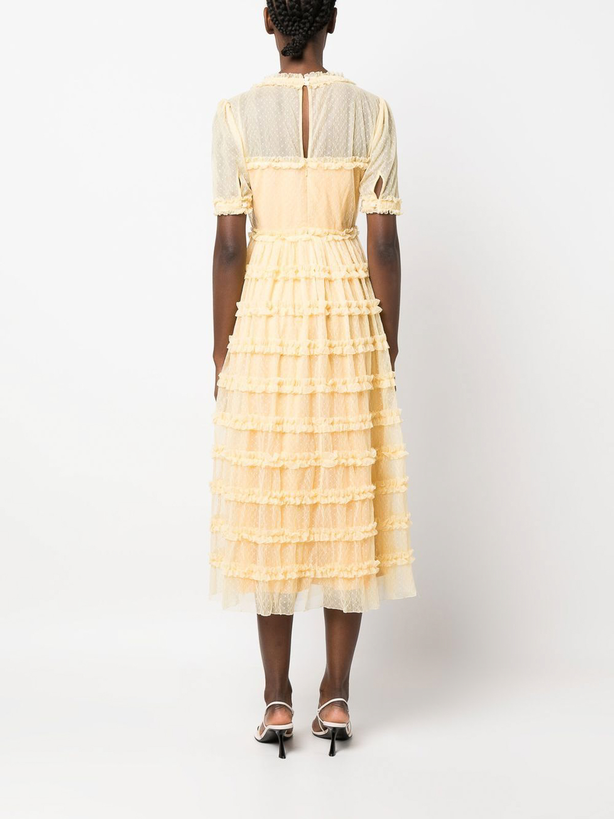 Shop Saloni Camille Long Dress In Yellow