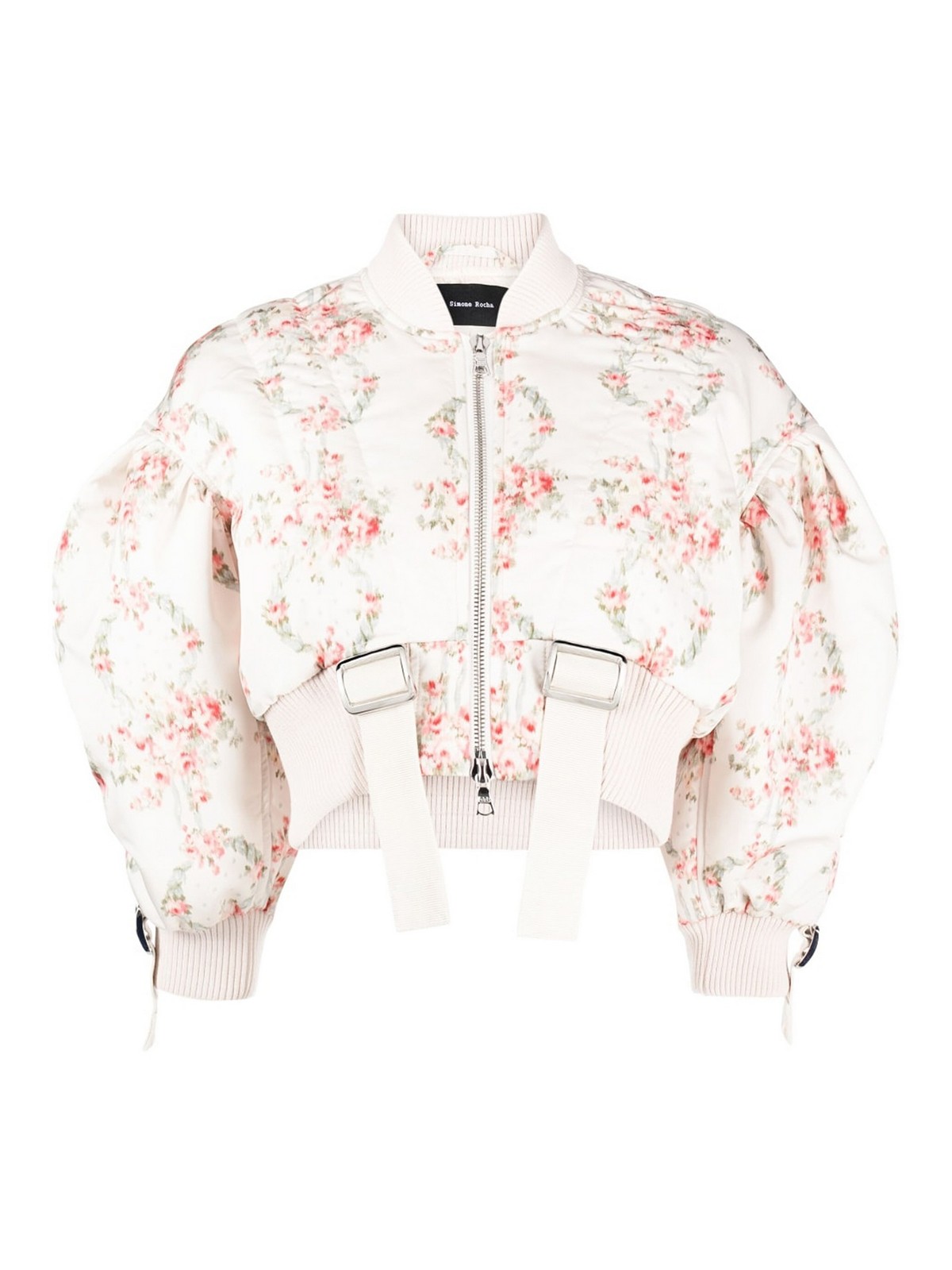 Simone Rocha Cropped bomber jacket - White - Women|60511004WREATH