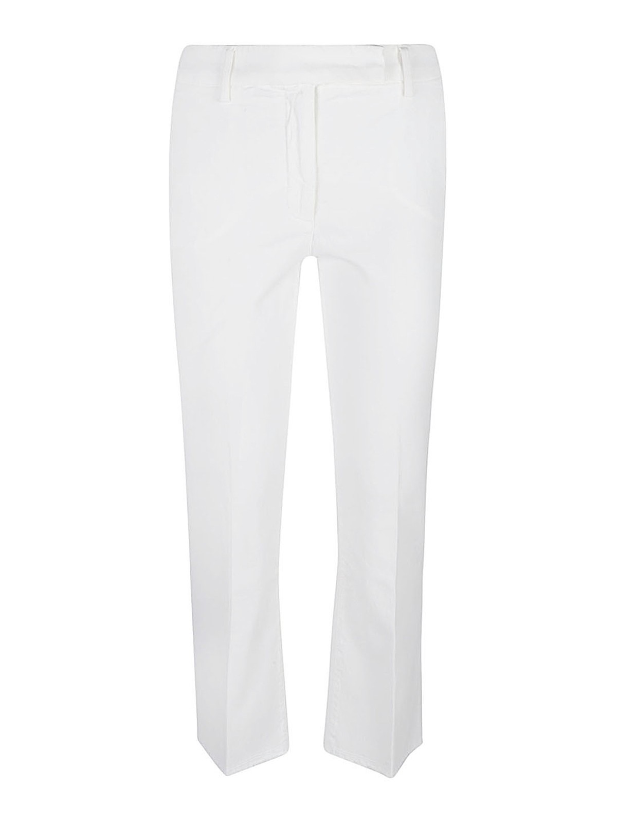Shop Via Masini 80 Cotton Trousers In White