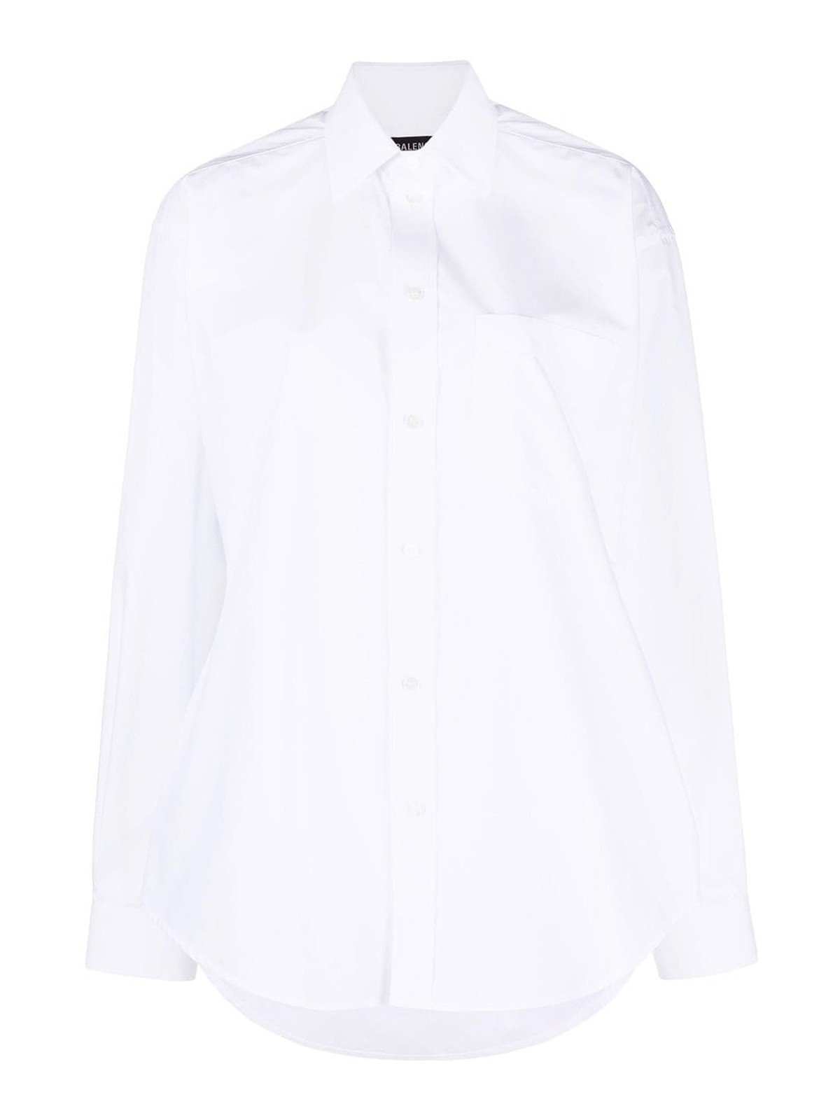 Balenciaga Hourglass-shape Long-sleeved Shirt In White