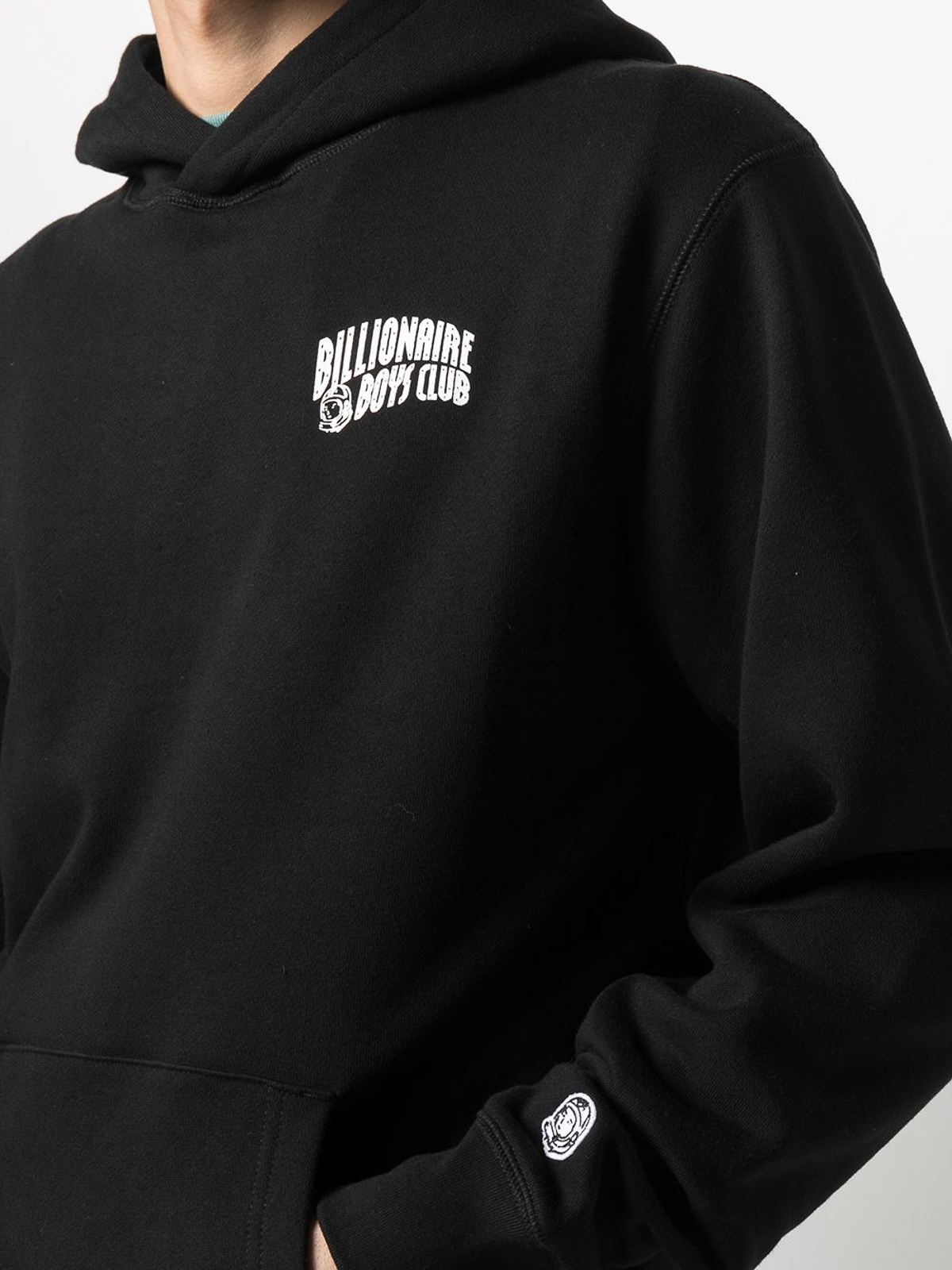 Shop Billionaire Logo Hoodie In Black