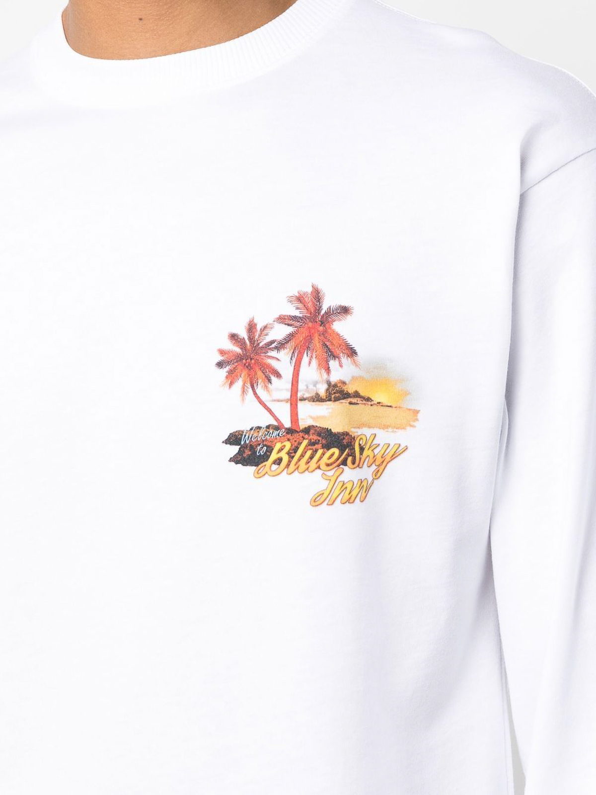 Shop Blue Sky Inn Logo Long Sleeve T-shirt In White