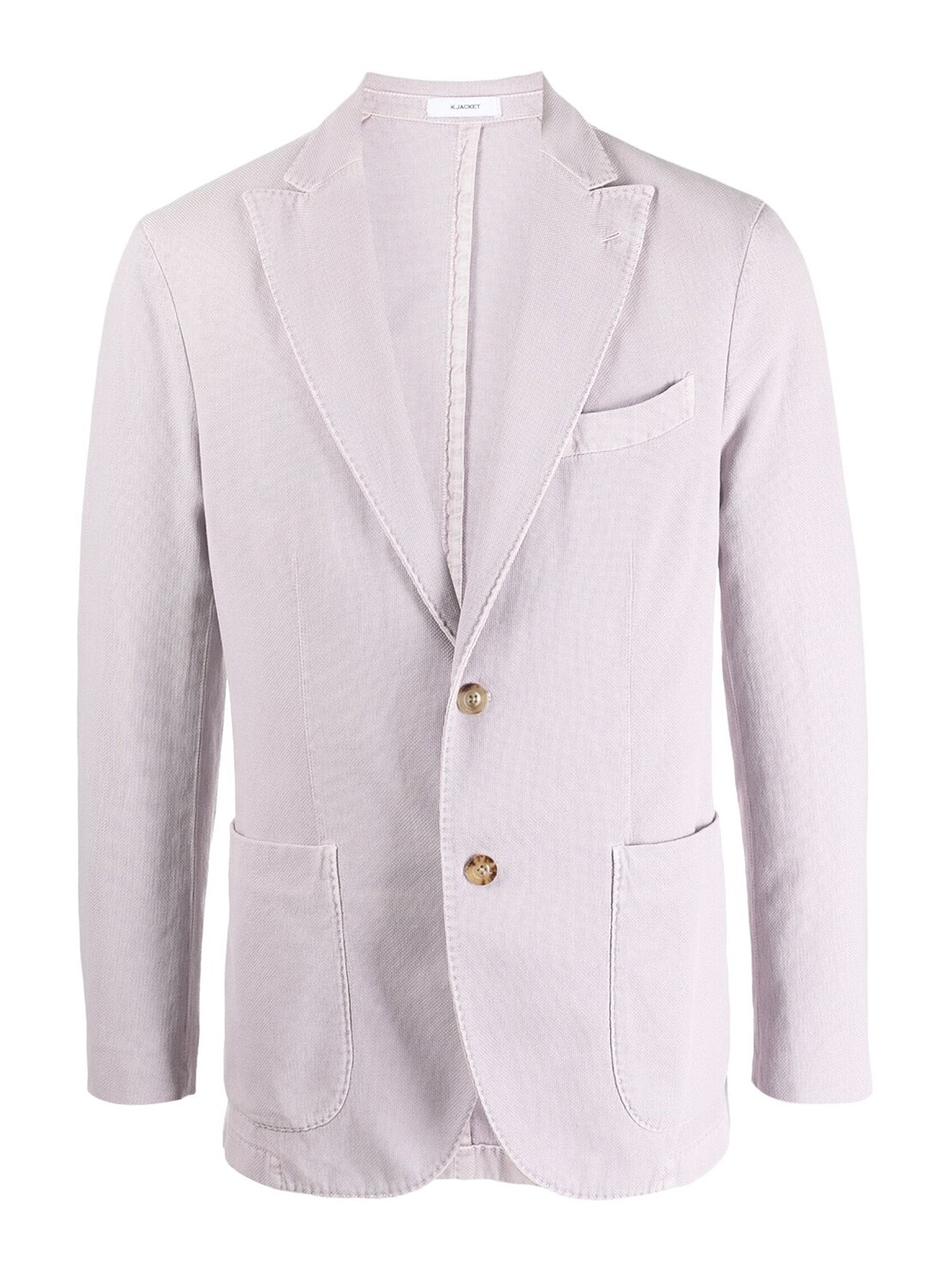 Shop Boglioli Silk Blend Single-breasted Jacket In Color Carne Y Neutral