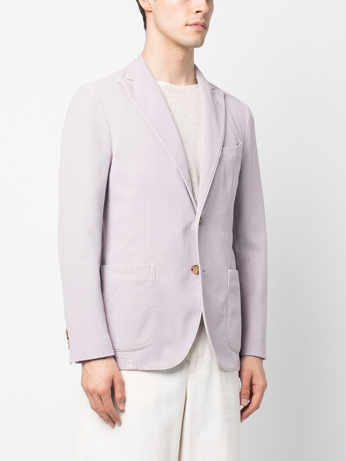 Shop Boglioli Silk Blend Single-breasted Jacket In Color Carne Y Neutral