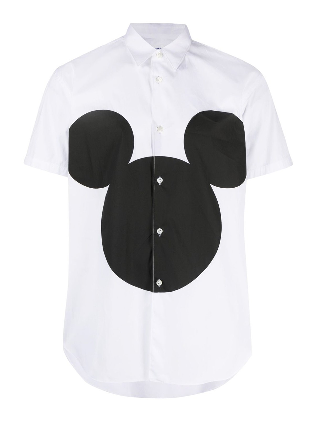 Comme Des Garçons Disney Print Cotton Shirt In White