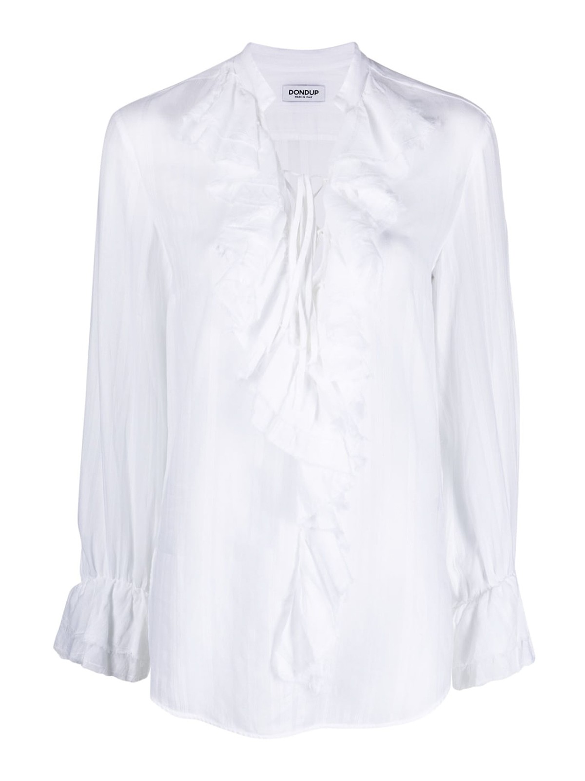 Shop Dondup Shirt With Drapery In White