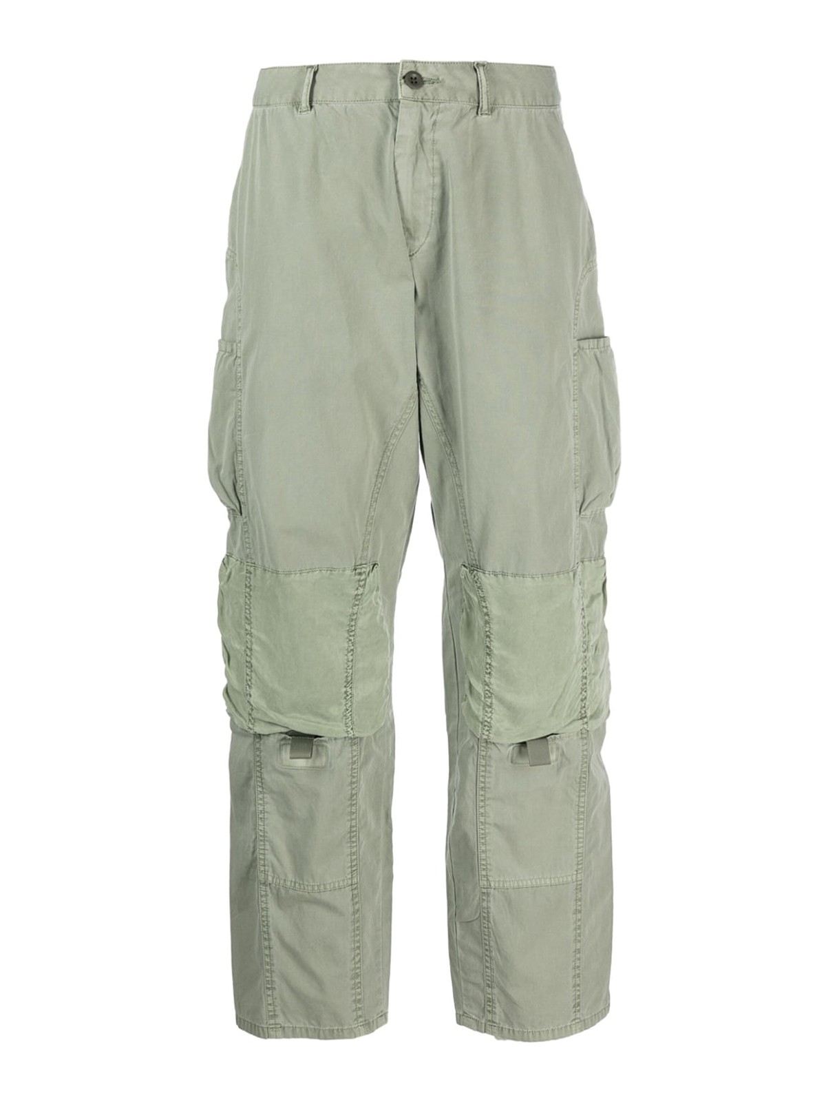 John Elliott Cotton Cargo Trousers In Verde