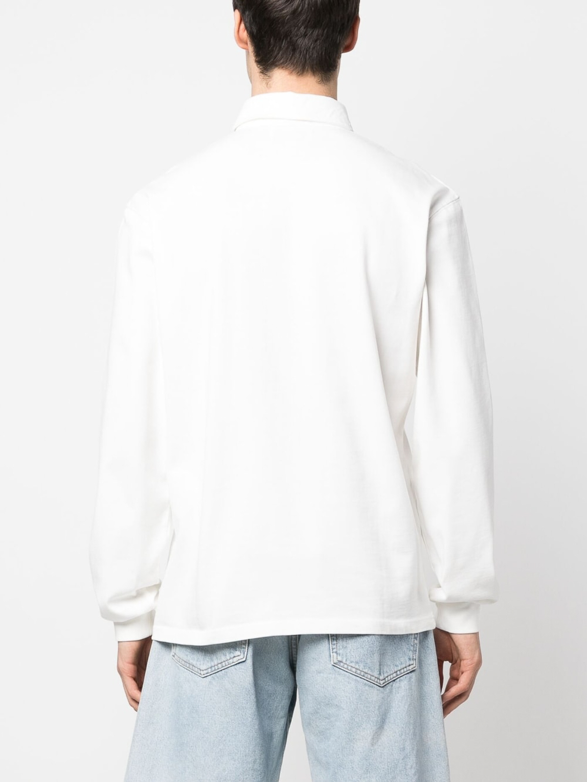 Shop Palmes Organic Cotton Long Sleeve Shirt In White