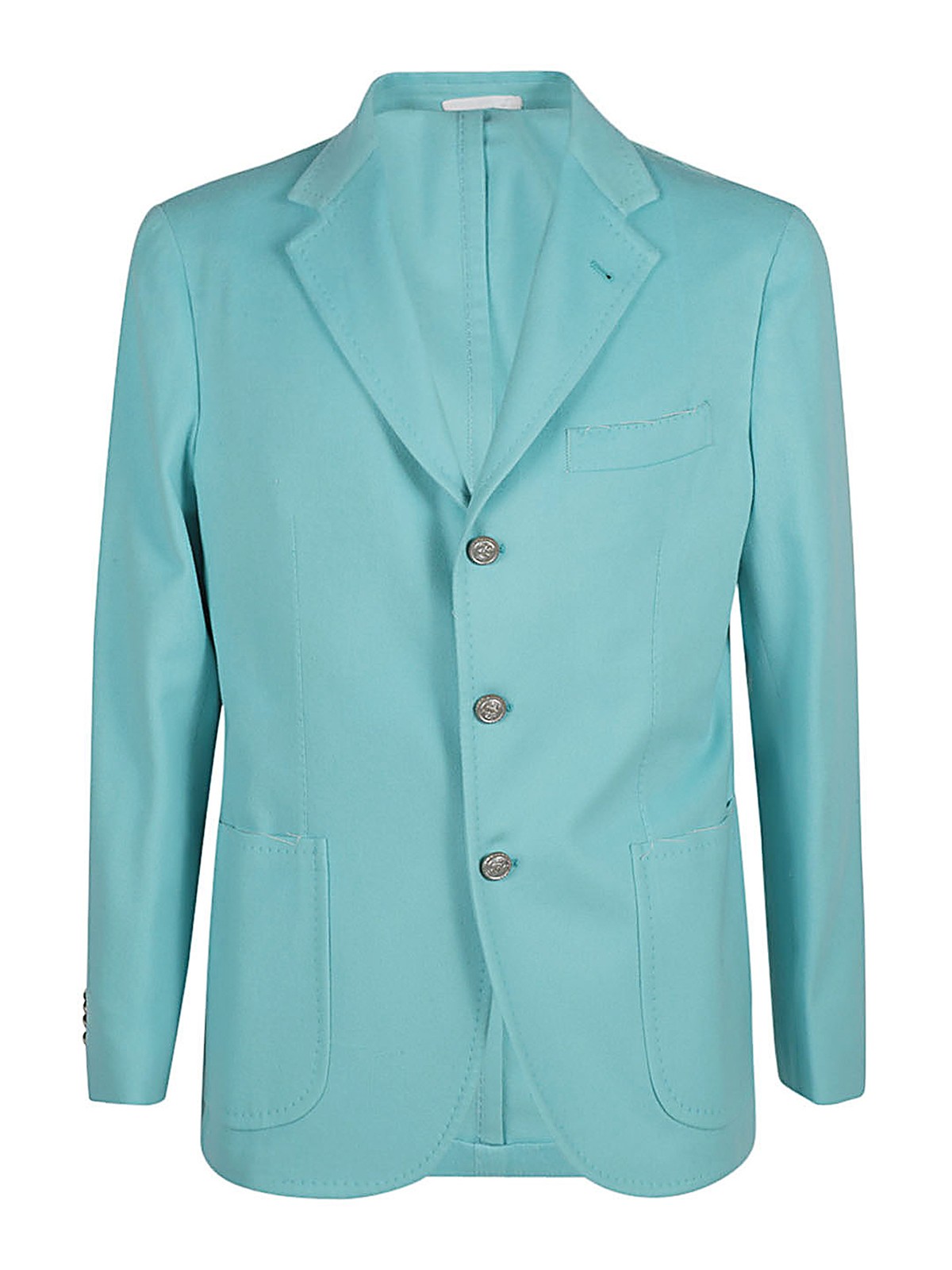 Sartorio Single-breasted Wool Jacket In Blue