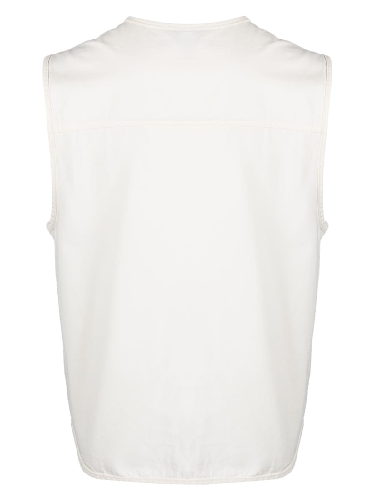 Shop Etudes Studio Zipped Cotton Vest In White